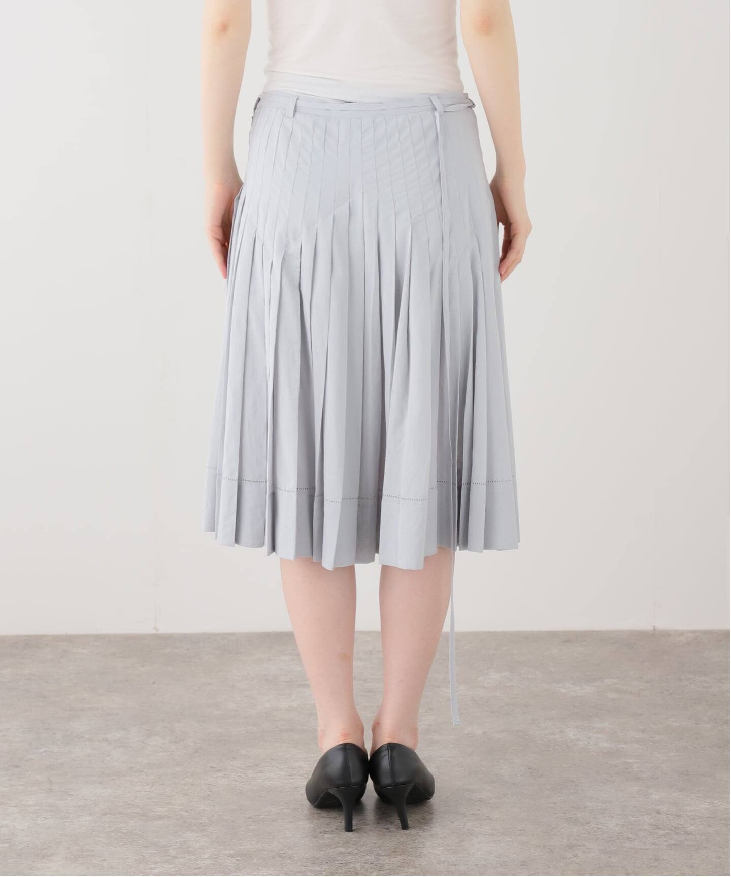 LOW CLASSIC/ロウ クラシック】 PLEATED MIDI SKIRT（ひざ丈スカート