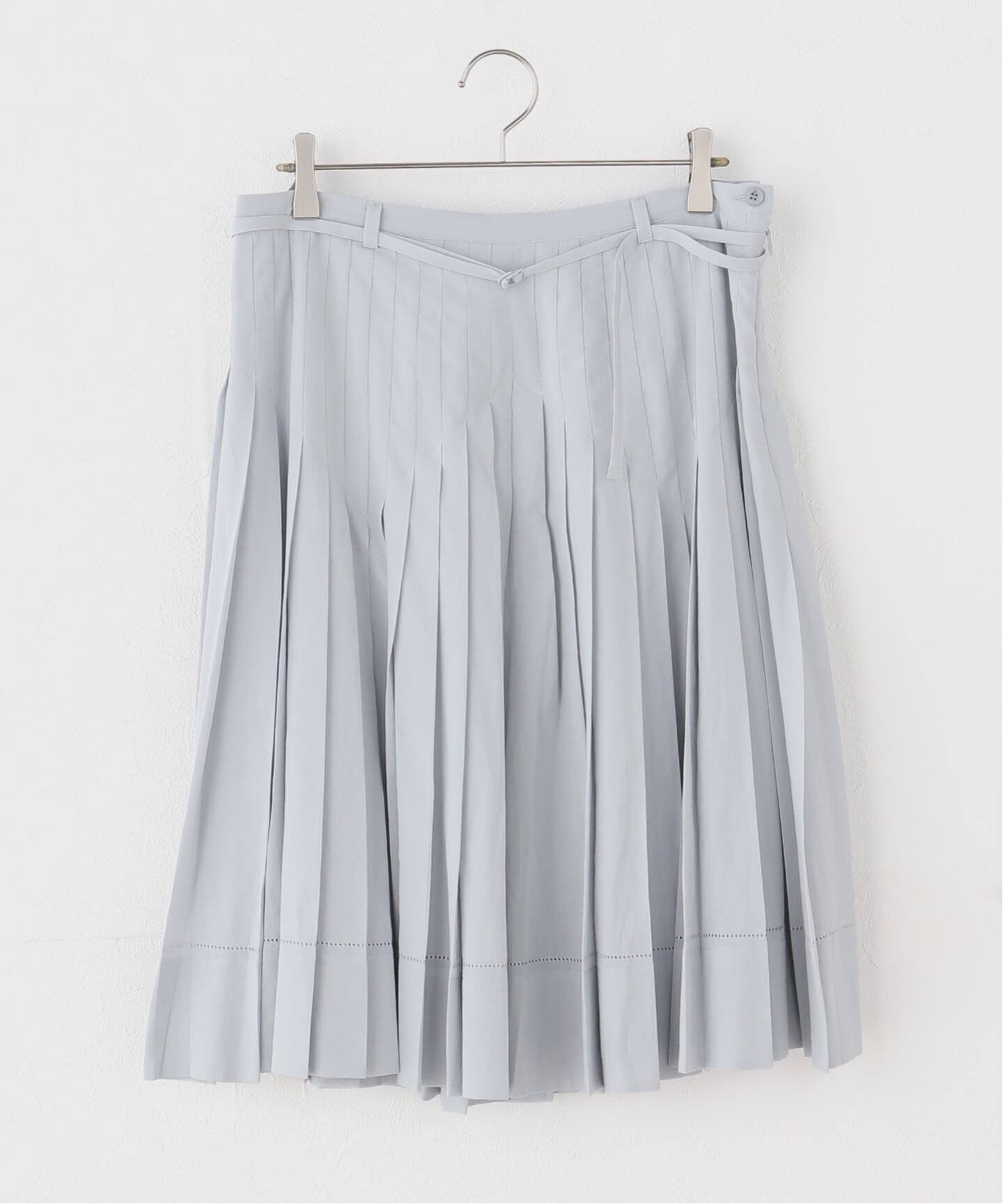 LOW CLASSIC/ロウ クラシック】 PLEATED MIDI SKIRT（ひざ丈スカート 