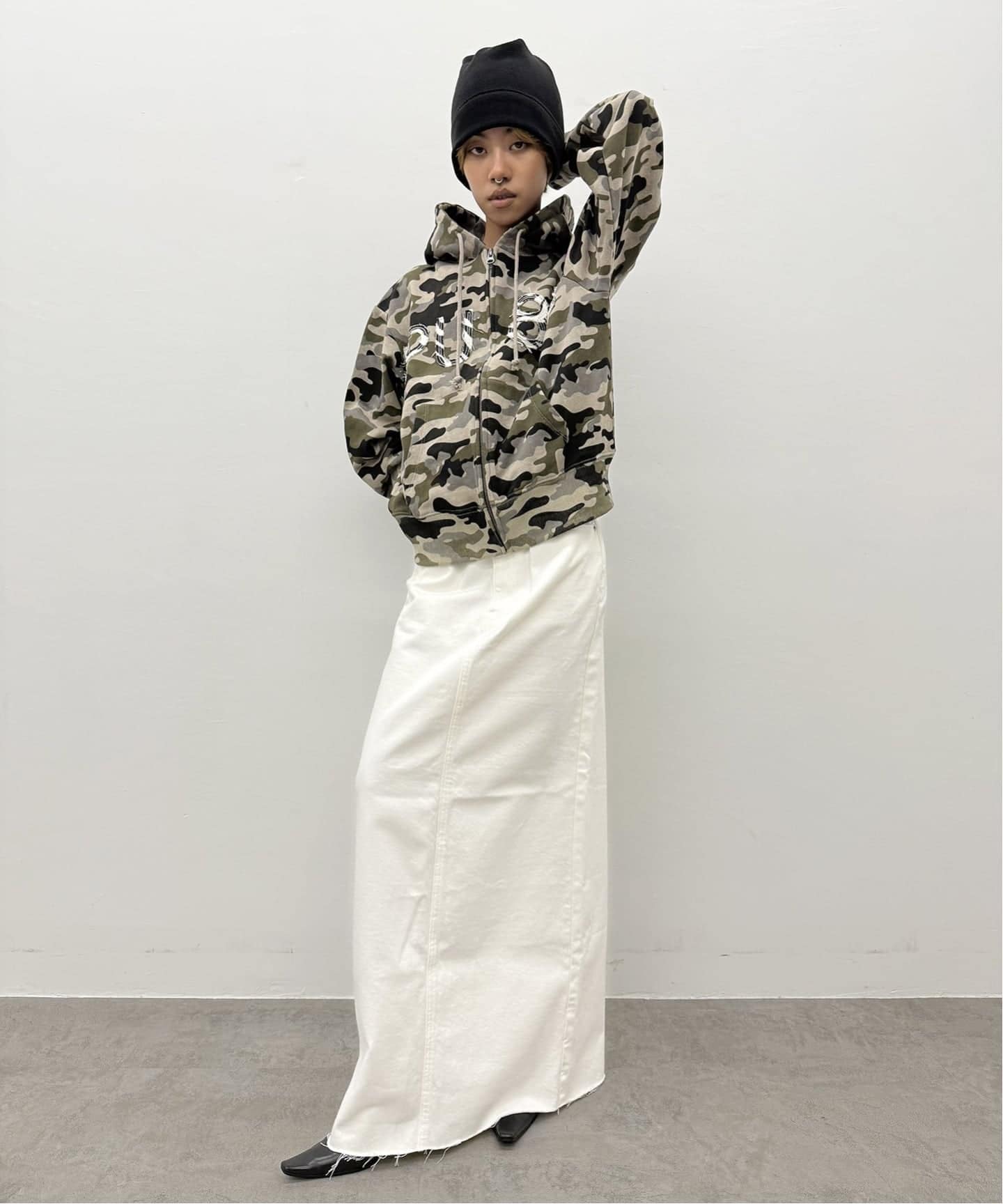 追加予約》セルフカットロングデニムスカート（デニムスカート