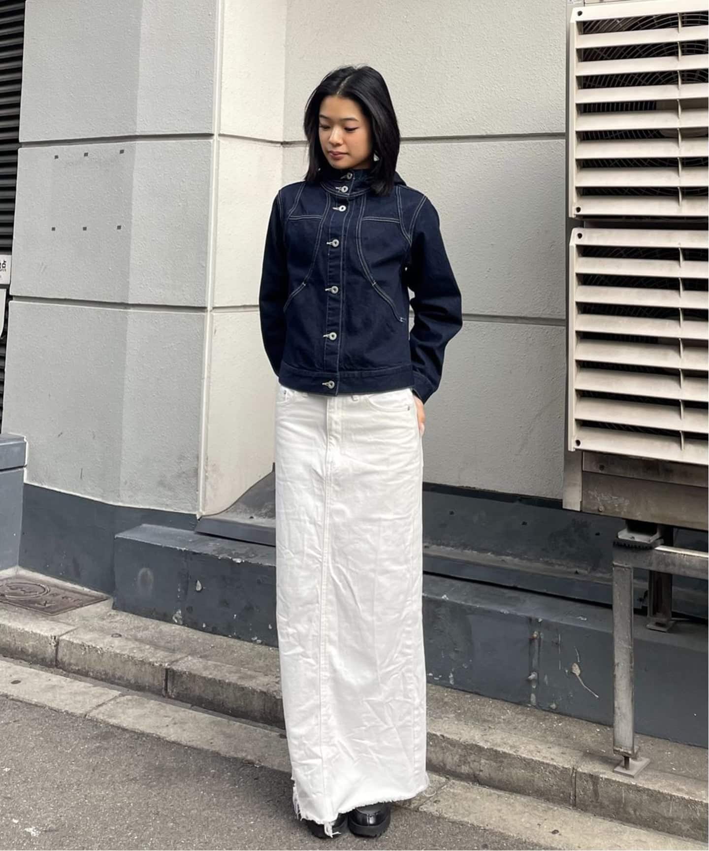 追加予約》セルフカットロングデニムスカート（デニムスカート