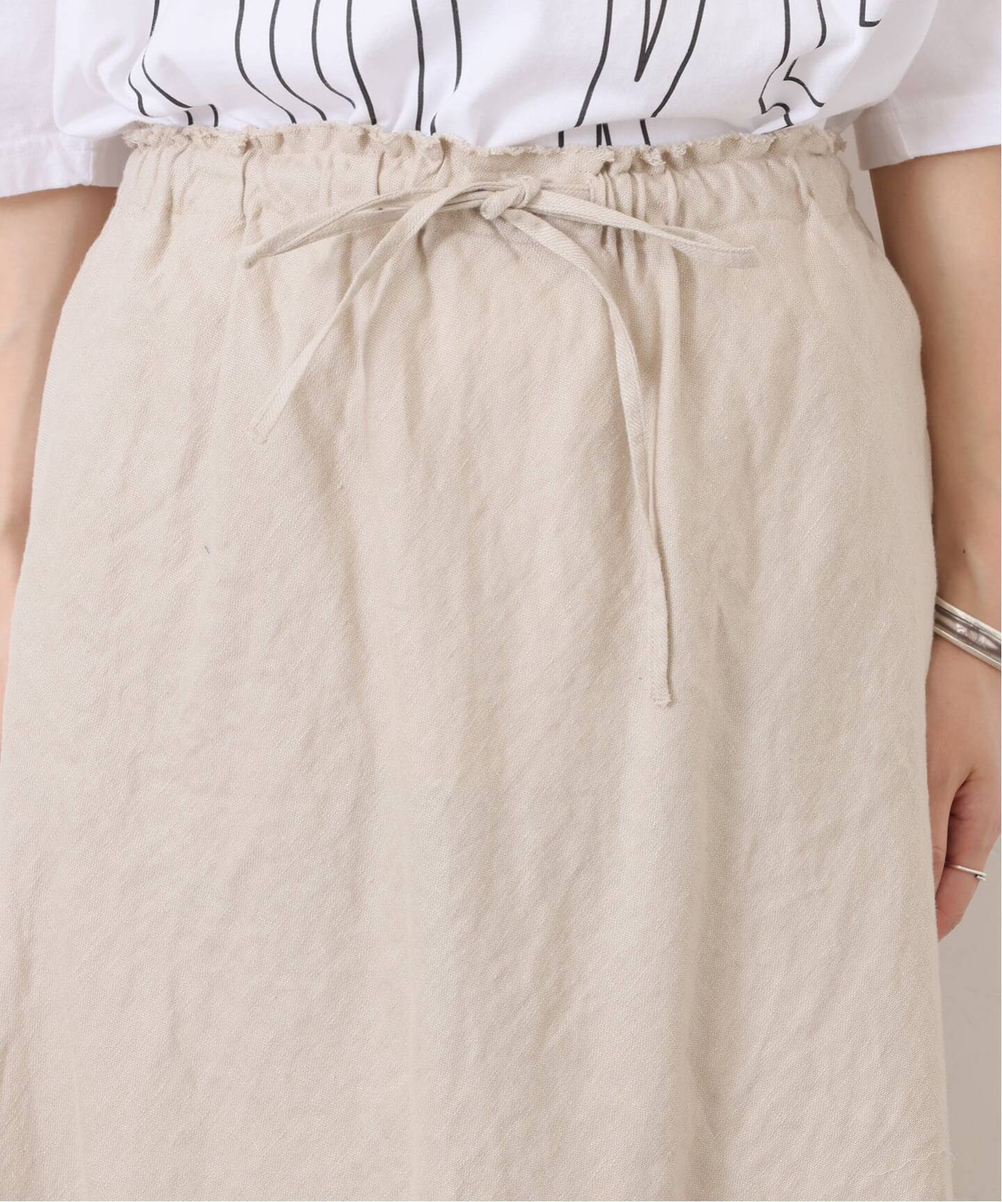 フレンチリネンツイルスカート（ロング・マキシ丈スカート）｜journal