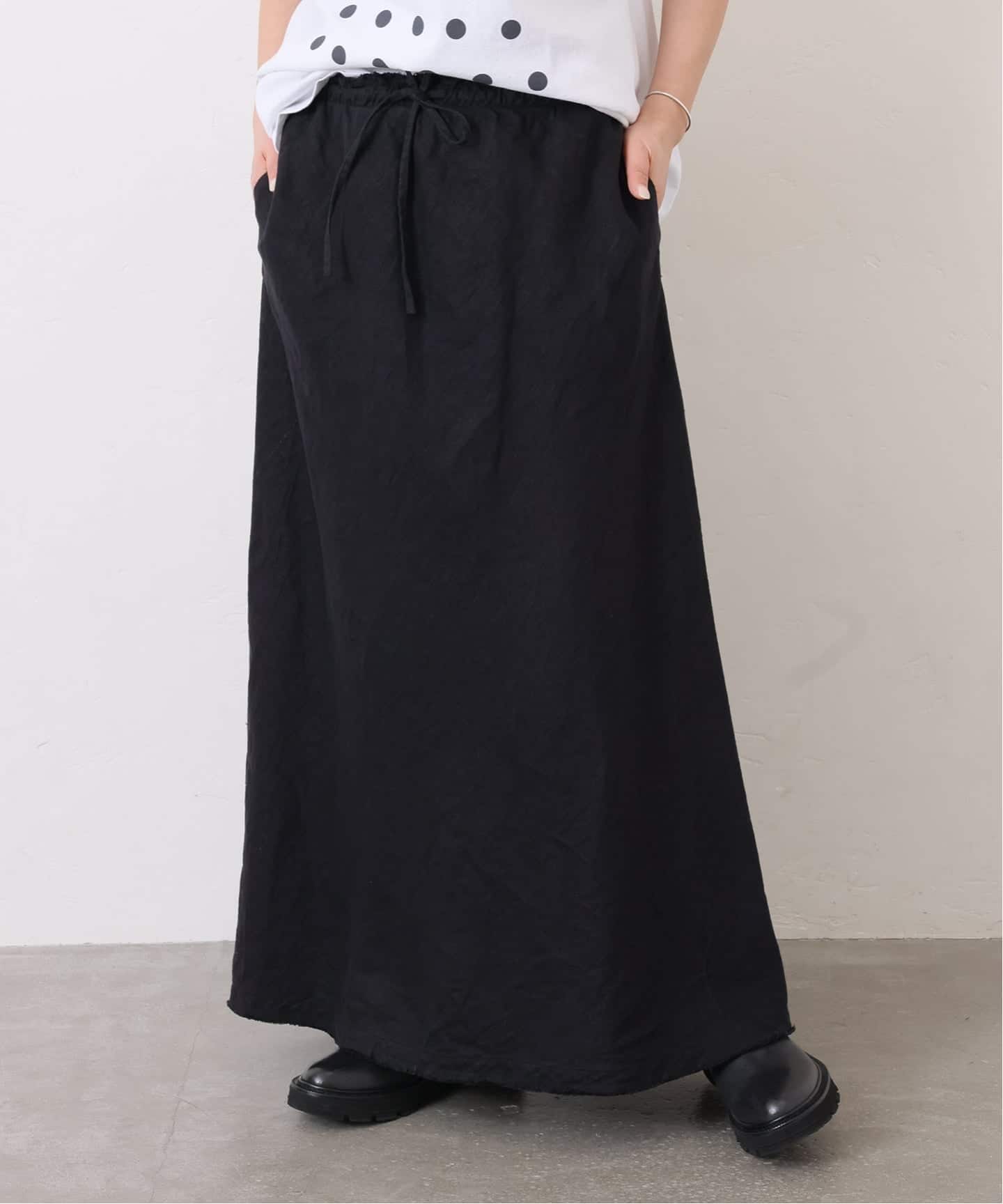 予約》フレンチリネンツイルスカート（ロング・マキシ丈スカート