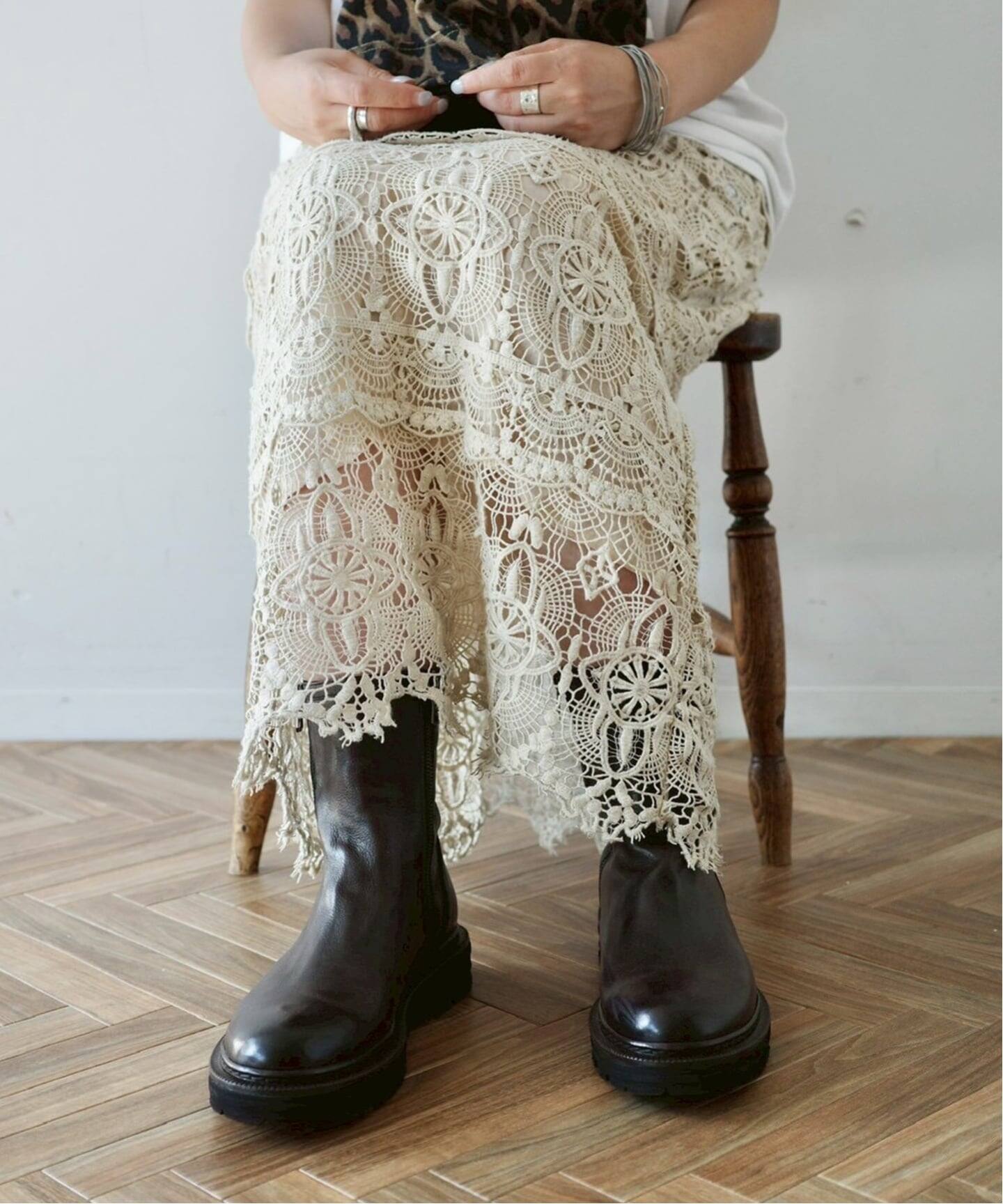 追加予約》レースMIX スカート（その他スカート）｜journal standard