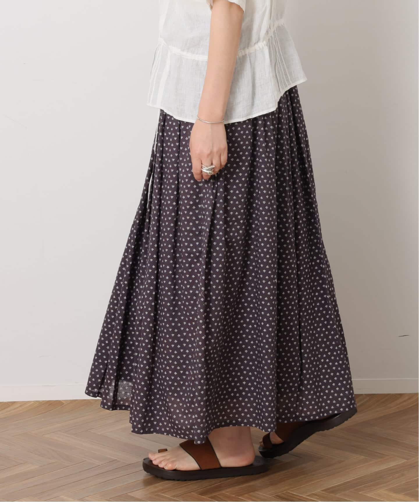 SOIL 】FLOWER PRINT GATHERED SKIRT（その他スカート）｜journal