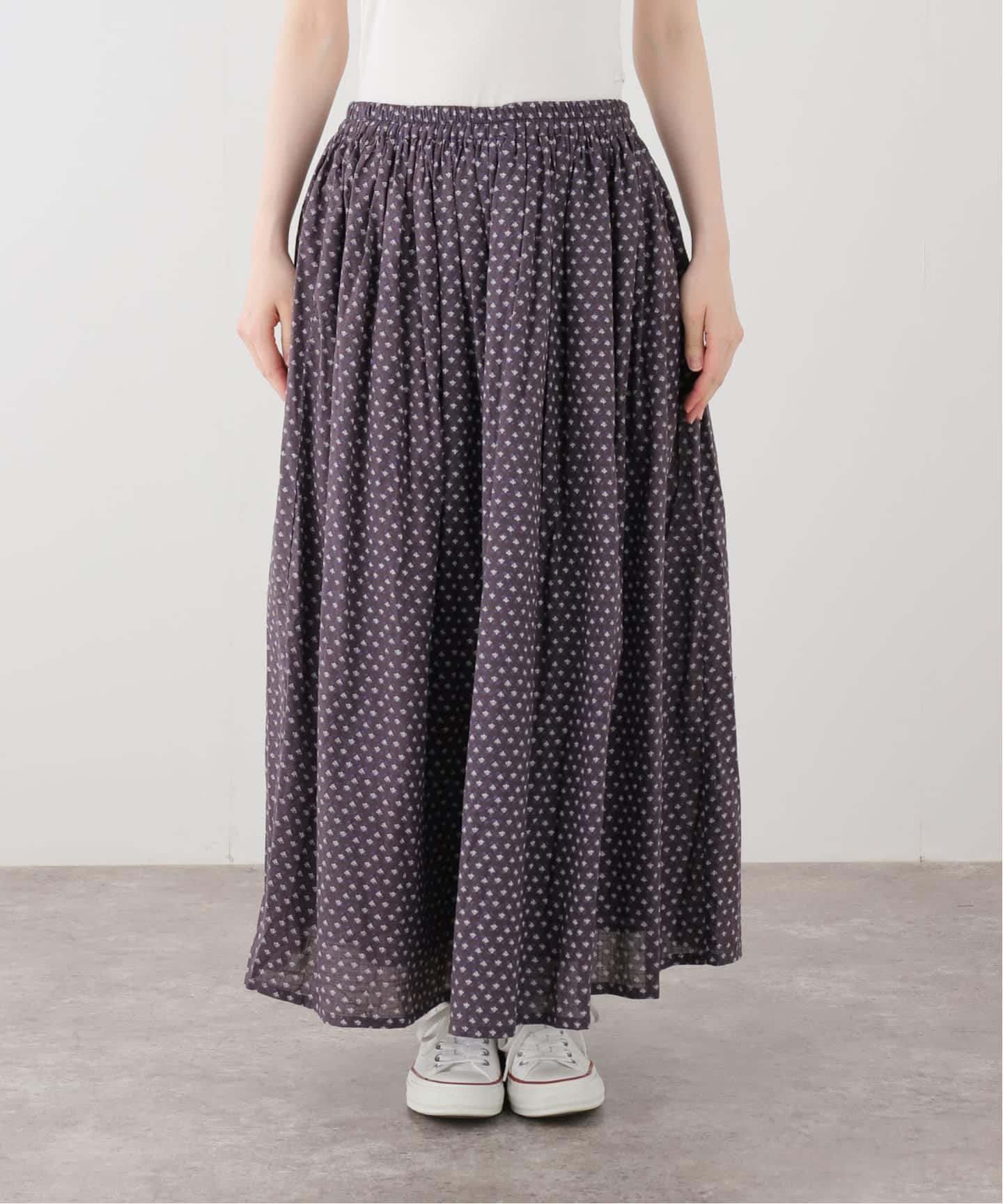 未使用/SOIL/FLOWER PRINT GATHERED SKIRT SOIL 】FLOWER PRINT GATHERED SKIRT（その他スカート）｜journal