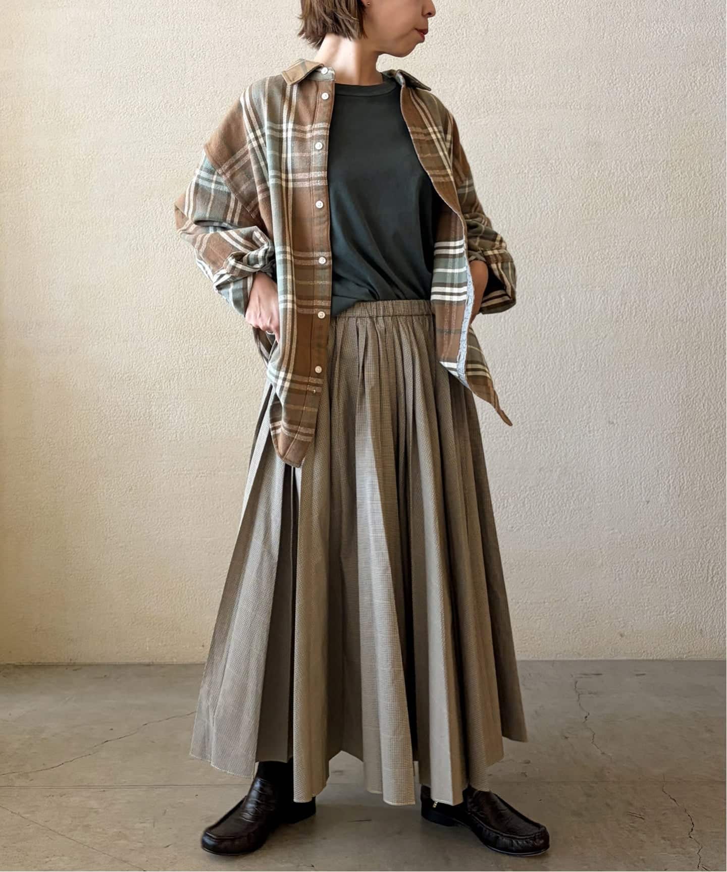 6397】 PULL-ON PLEATED SKIRT（ロング・マキシ丈スカート）｜journal