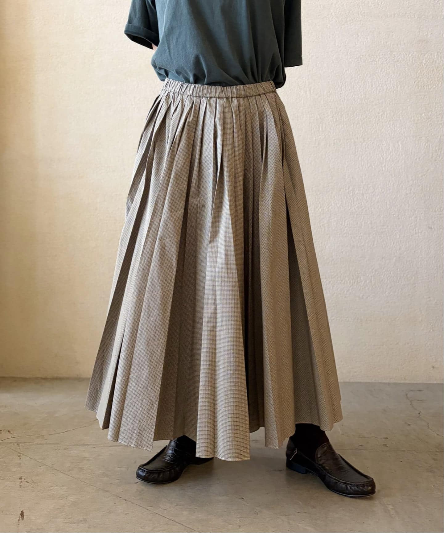 6397】 PULL-ON PLEATED SKIRT（ロング・マキシ丈スカート）｜journal