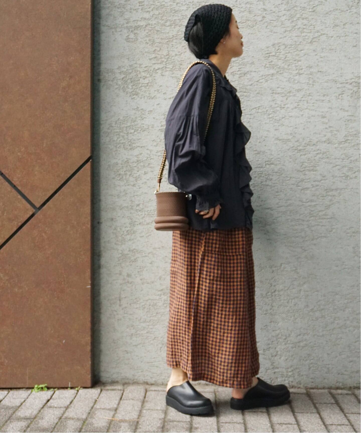 HTS】 LINEN CHECK EASY SKIRT（その他スカート）｜journal standard