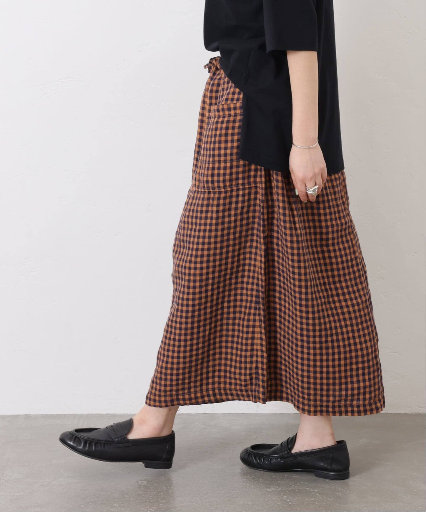 HTS】 LINEN CHECK EASY SKIRT（その他スカート）｜journal standard