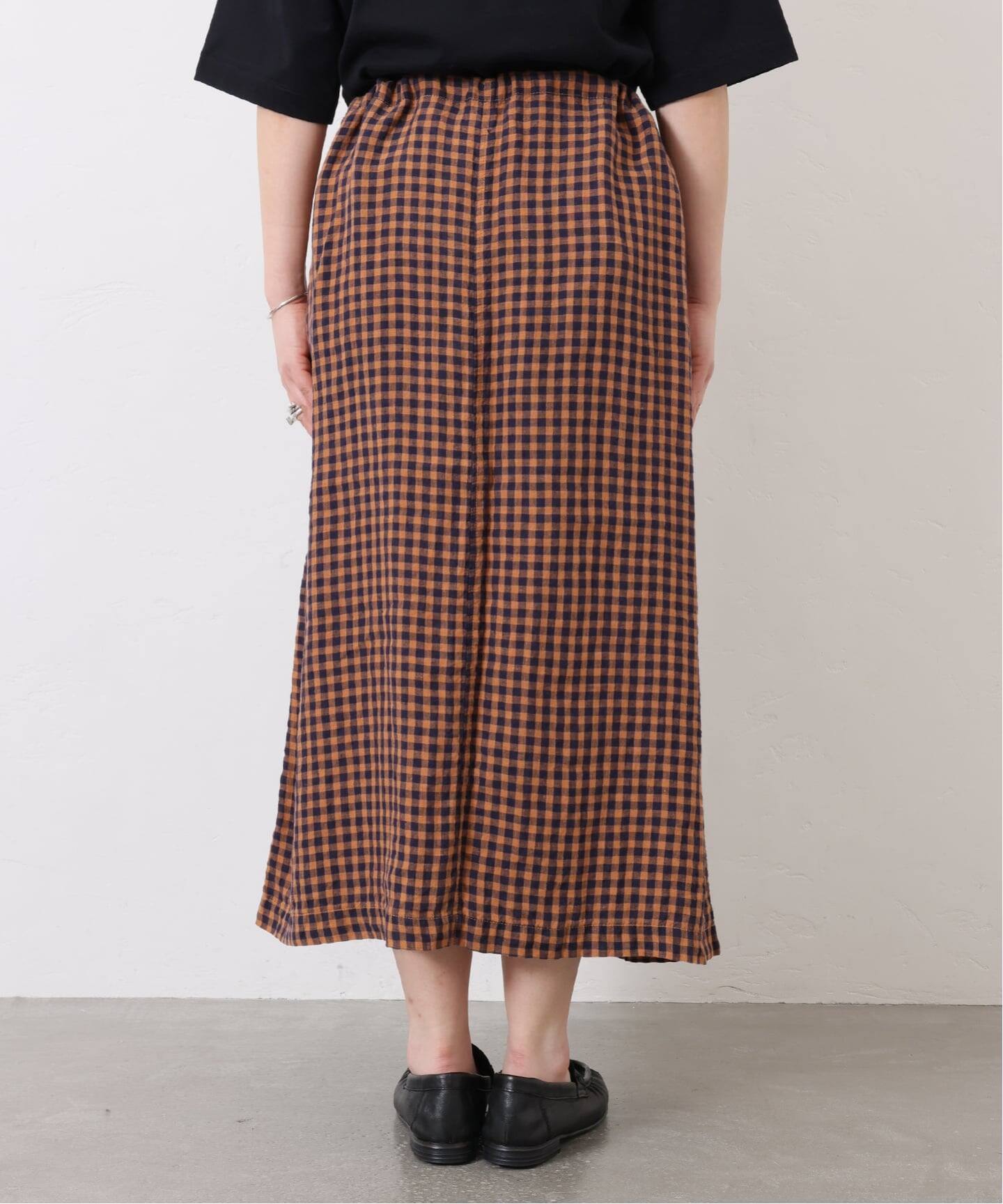 journalstandard luxe HTS コットンリネンイージースカート HTS】 LINEN CHECK EASY SKIRT（その他スカート）｜journal standard