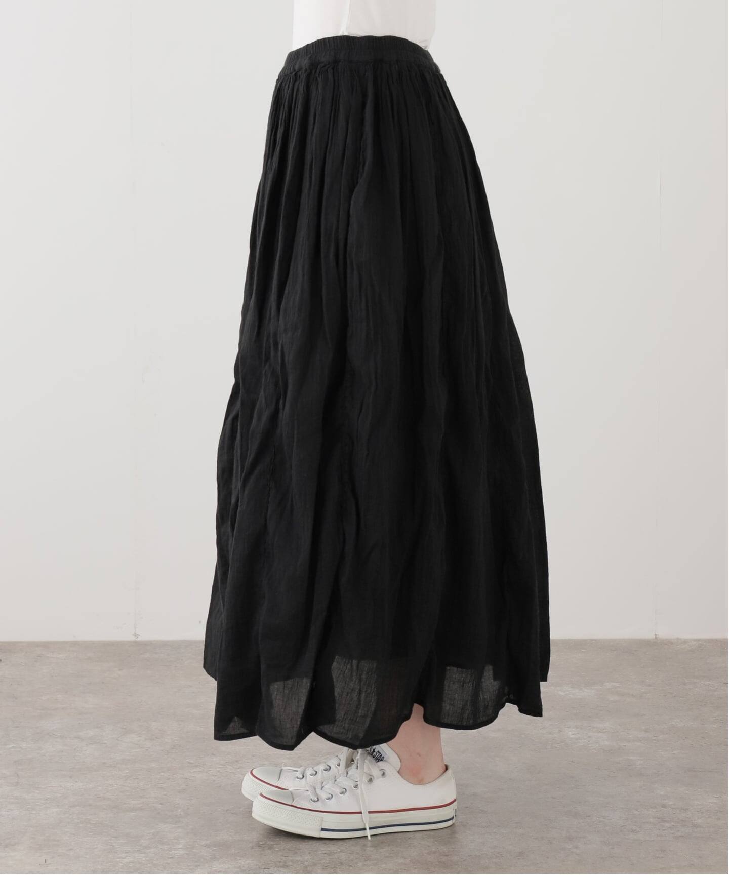 美品定価30800円ジャーナルスタンダードラックス✖️メゾンドソイル　スカート maison de soil】 PLAIN GATHERED SKIRT（ロング・マキシ丈スカート