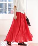 《予約》［26SS新作］コットンボイルクリンクルマーメイドスカート