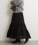 《WEB限定追加予約》コットンボイルタック刺繍ロングスカート