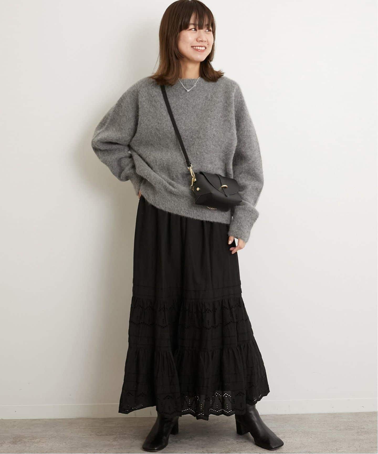 WEB限定追加予約3》コットンボイルタック刺繍ロングスカート（ロング