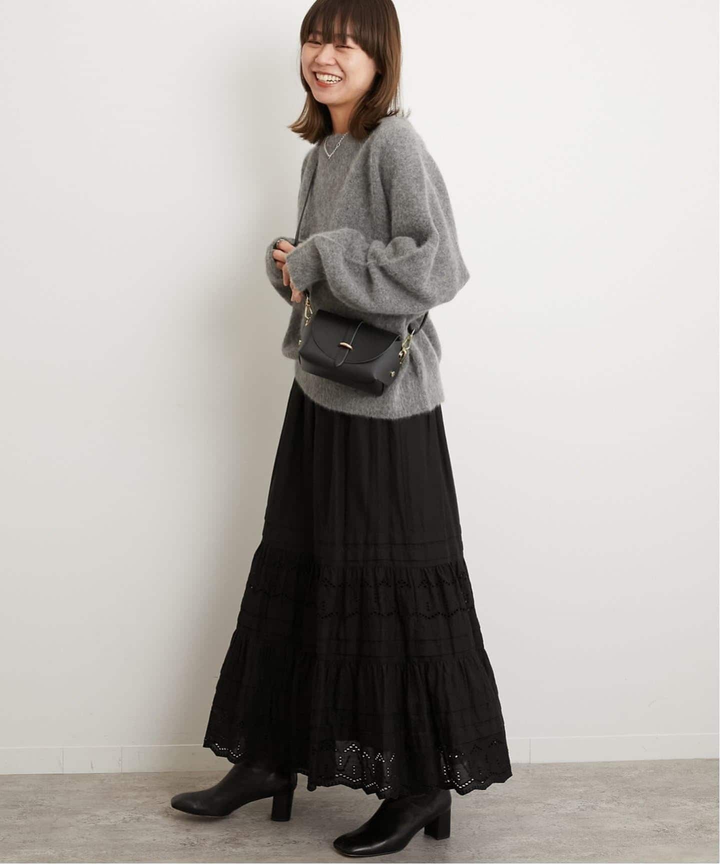 WEB限定追加予約3》コットンボイルタック刺繍ロングスカート（ロング