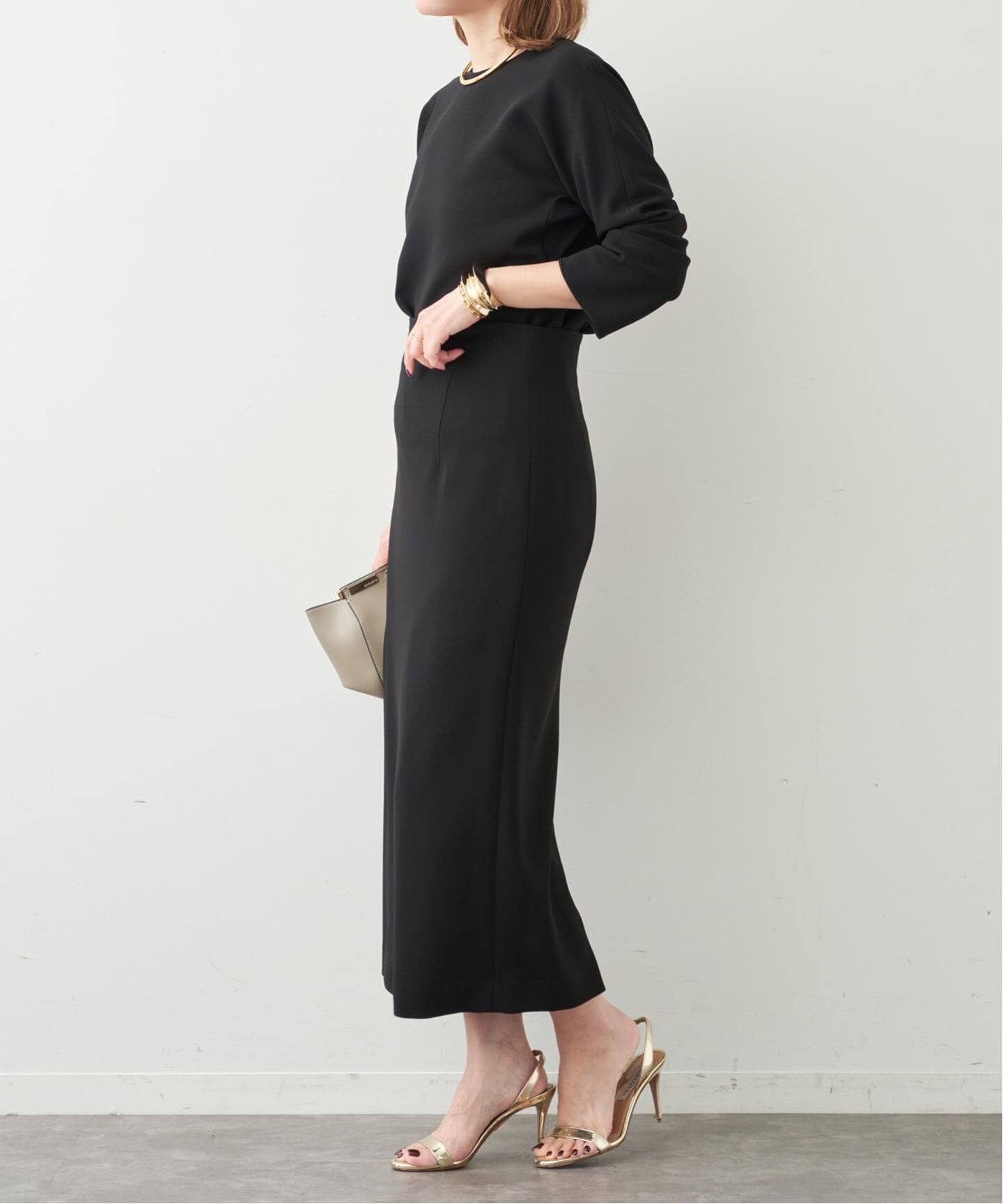 トリアセジョーゼット ハイウエスト スカート（ロング・マキシ丈