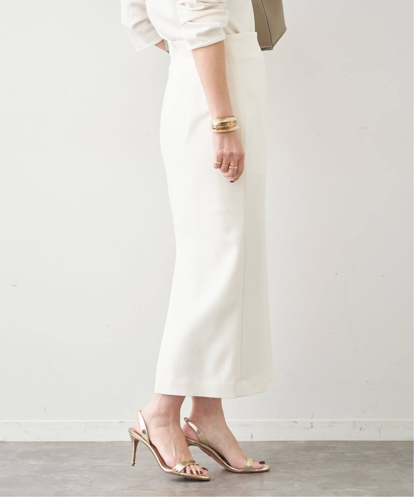 トリアセジョーゼット ハイウエスト スカート（ロング・マキシ丈