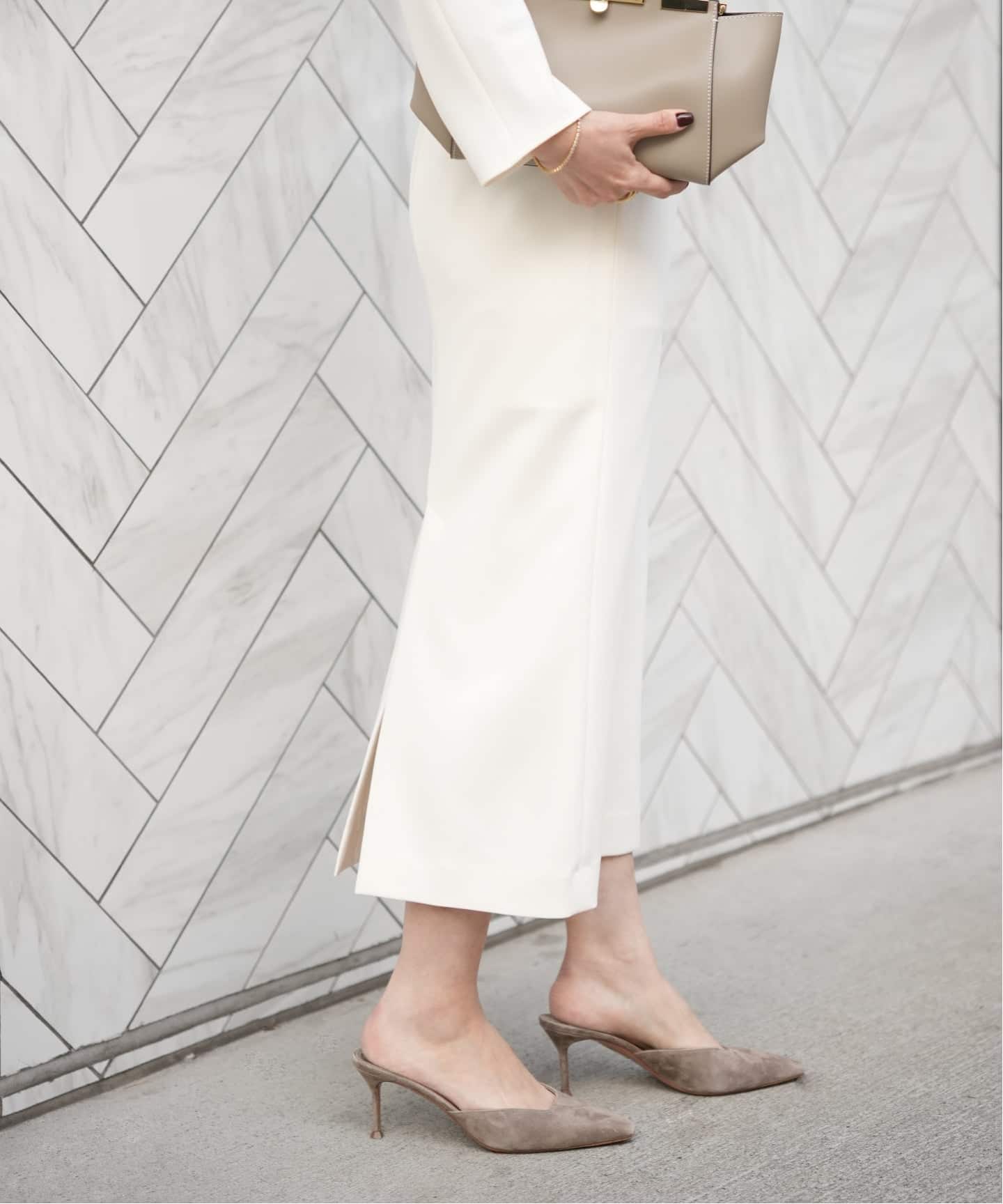 トリアセジョーゼット ハイウエスト スカート（ロング・マキシ丈