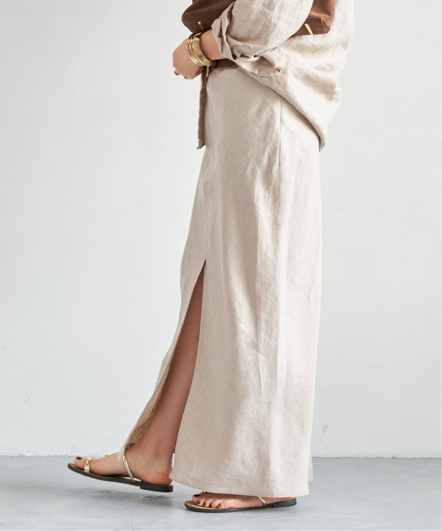 新品 MUSE Deuxieme Classe OGLINEN タイトスカート OGLINEN タイトスカート（ロング・マキシ丈スカート）｜MUSE de