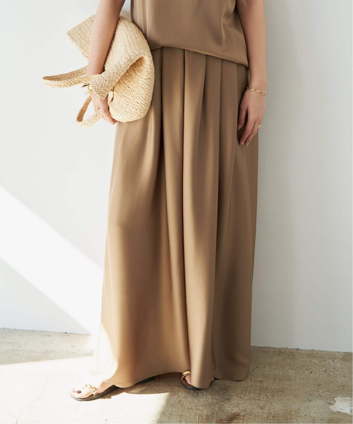 Deuxieme Classe Dashing ロングスカートA26144 SILK SATIN LONG スカート（その他スカート）｜Deuxieme Classe