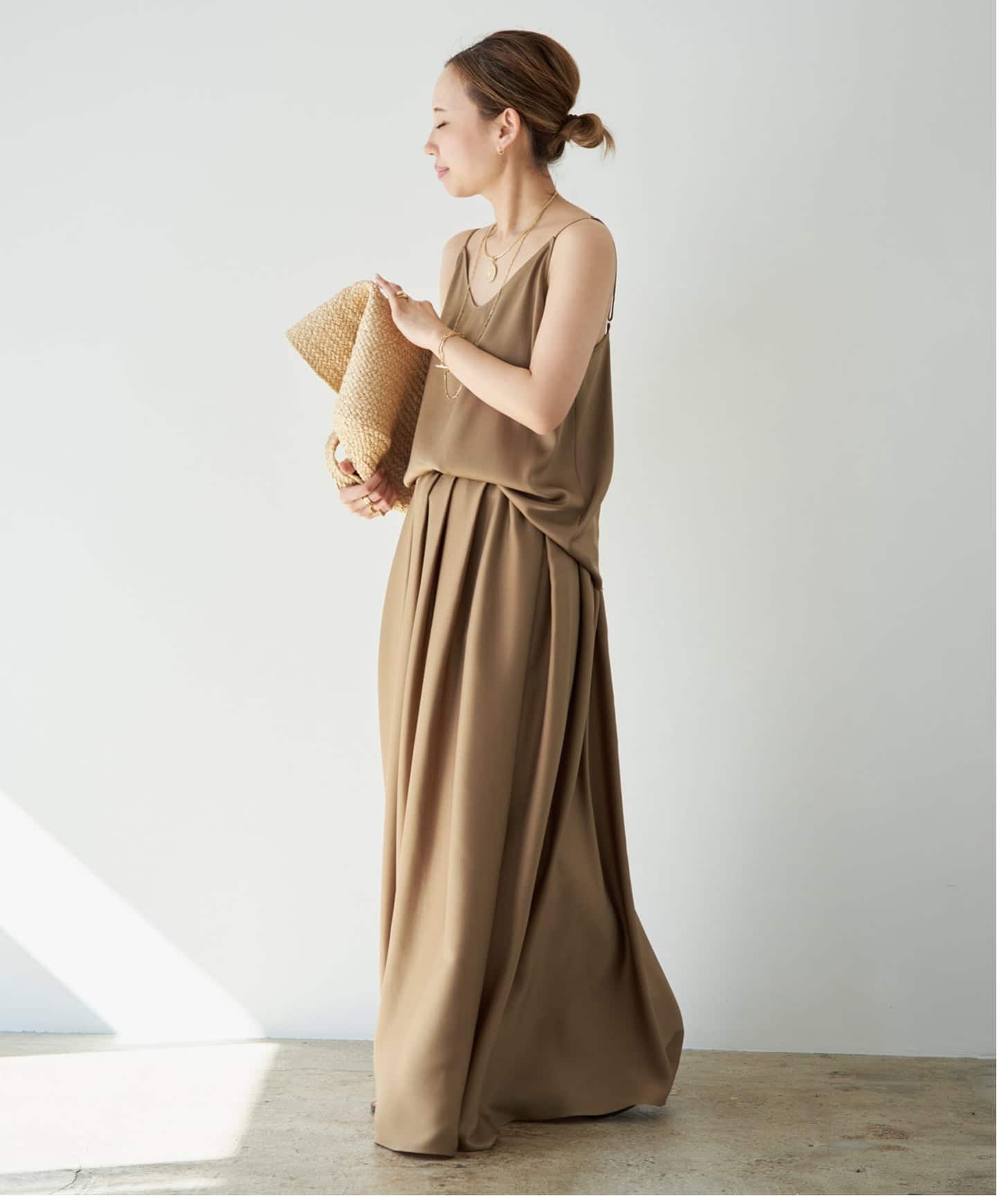 未使用★ドゥーズィエムクラス シルク マキシ ロング スカート SILK SATIN LONG スカート（その他スカート）｜Deuxieme Classe