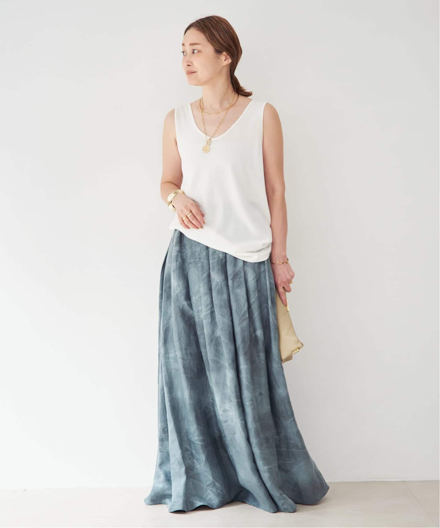 TIEDYE LINEN スカート（ロング・マキシ丈スカート）｜Deuxieme Classe