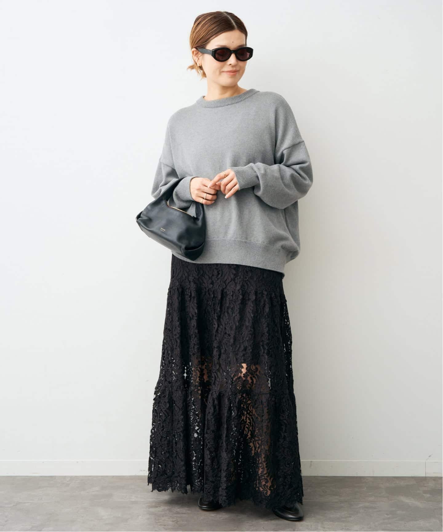 Deuxieme Classe Lace Tiered スカート　ブラック38 Lace Tiered スカート（その他スカート）｜Deuxieme Classe
