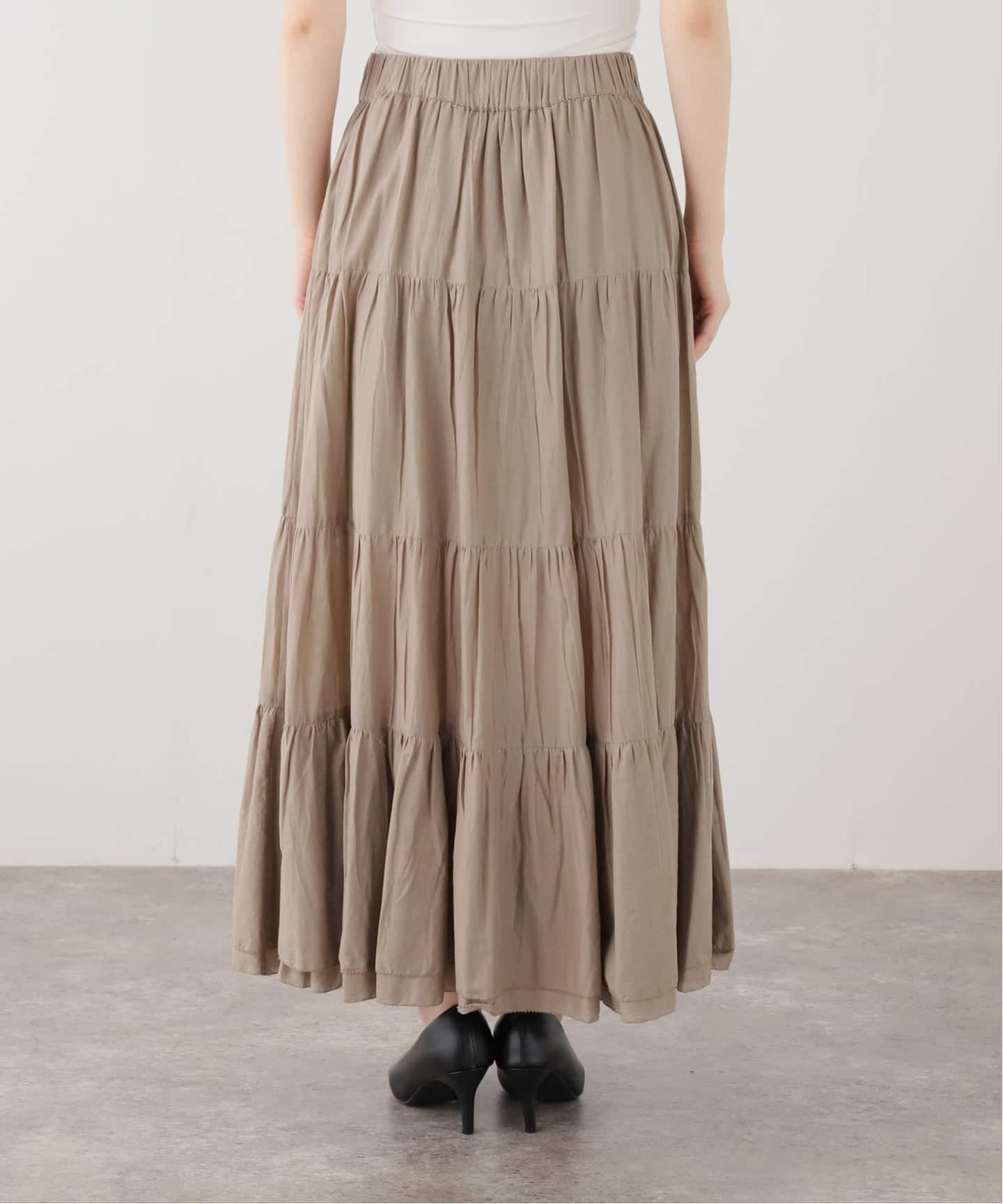 Deuxieme Classeコットンロングスカート Cotton ティアードスカート（ロング・マキシ丈スカート）｜Deuxieme