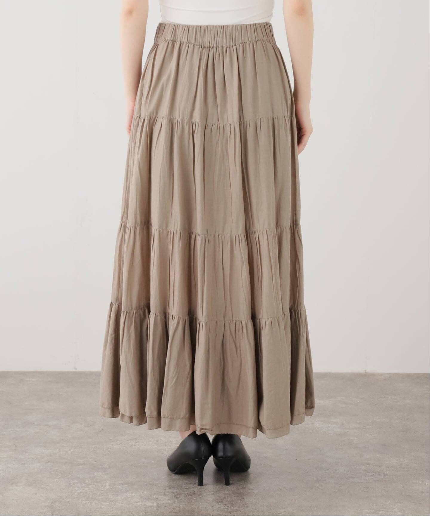 スカート DeuxiemeClasse CottonDramaticGatherSK Cotton ティアードスカート（ロング・マキシ丈スカート）｜Deuxieme