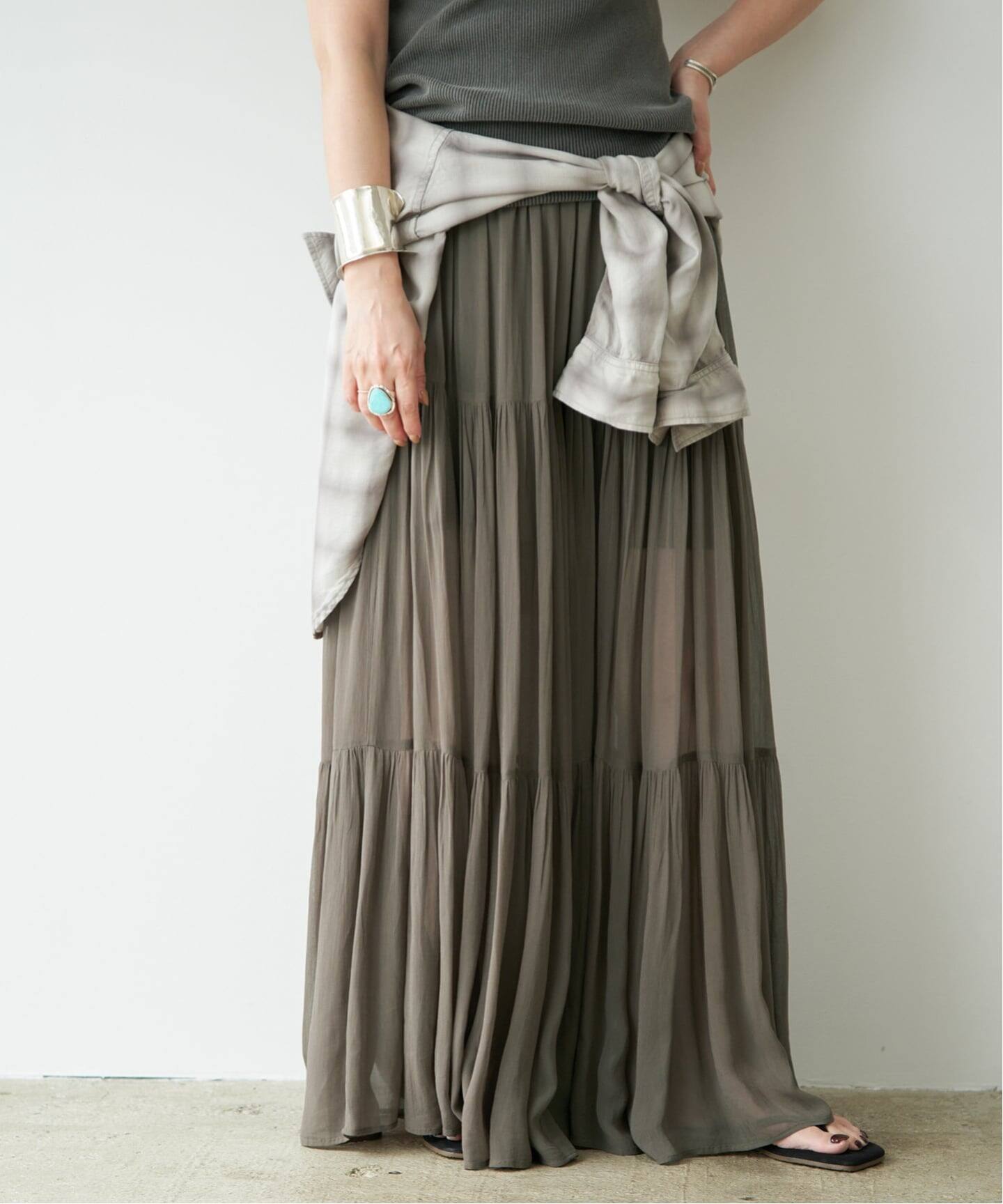 Sheer Boho スカート（ロング・マキシ丈スカート）｜Deuxieme Classe