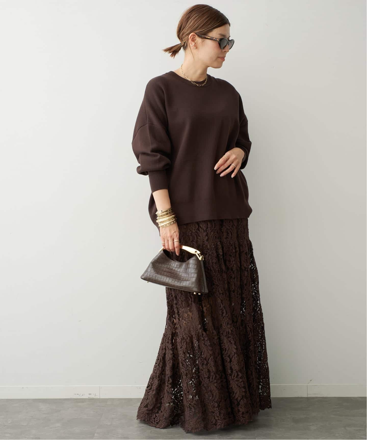 Deuxieme Classe Lace Tiered スカート38 予約》*追加 Lace Tiered スカート（その他スカート）｜Deuxieme