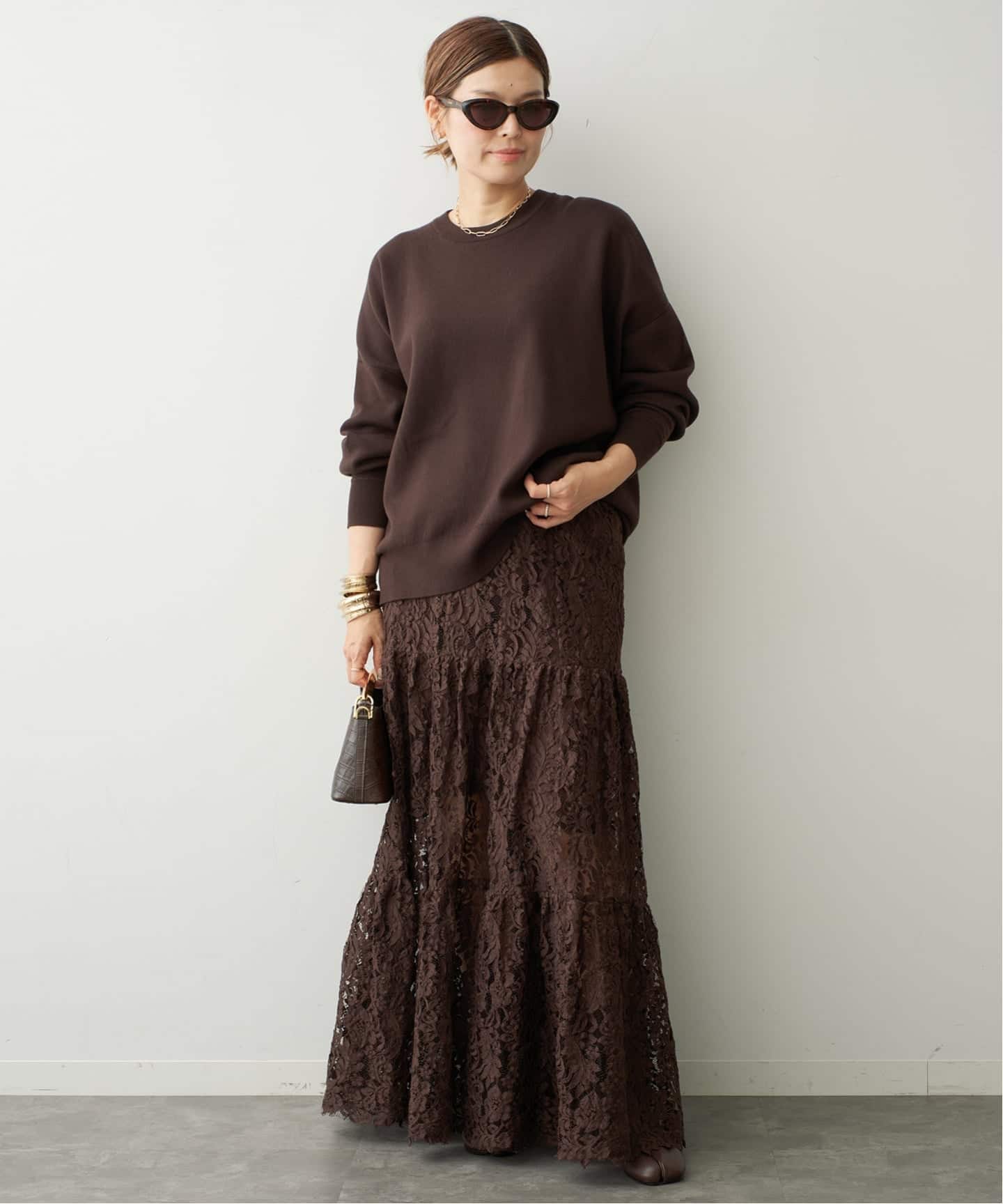 ドゥーズィエムクラス *Lace Tiered スカート 38 予約》*追加 Lace Tiered スカート（その他スカート）｜Deuxieme