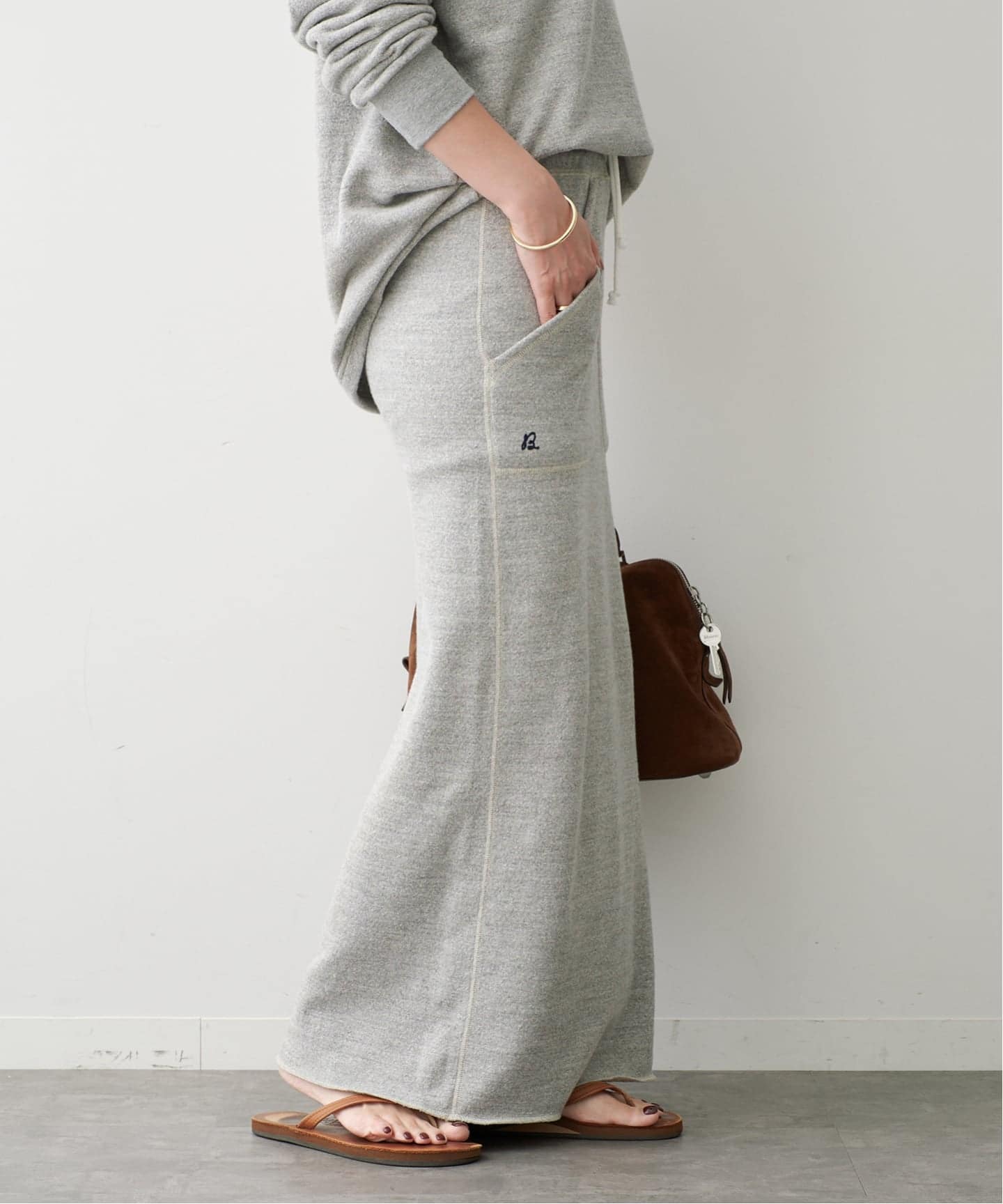 予約》【MADISONBLUE / マディソンブルー】SWEAT SKIRT（ロング