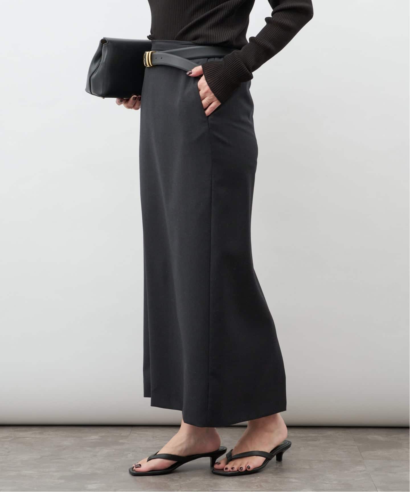 LOULOU DE SAISON/ルル デ セゾン】CARA STRAIGHT MAXI SKIR（ロング