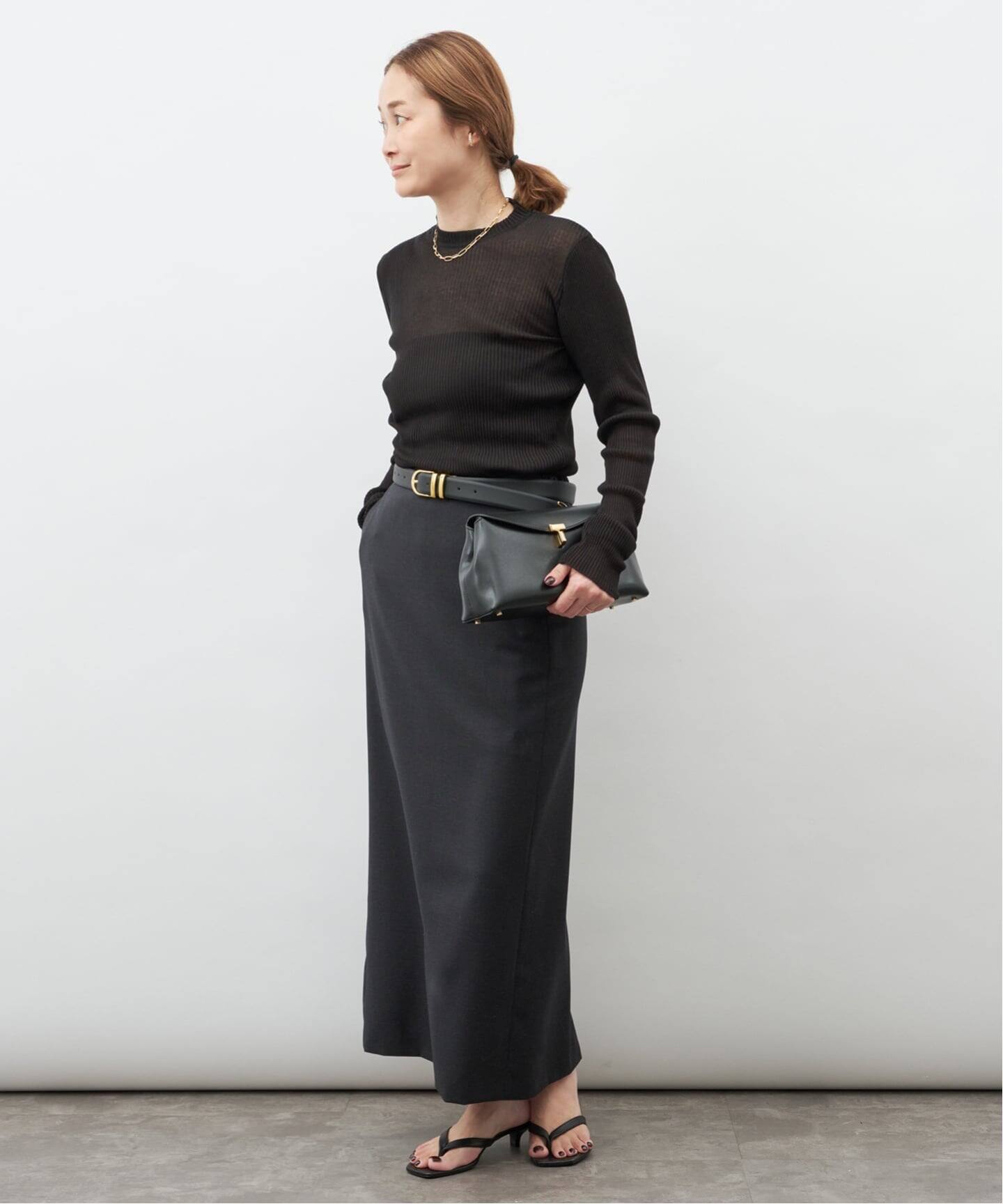 LOULOU DE SAISON/ルル デ セゾン】CARA STRAIGHT MAXI SKIR（ロング