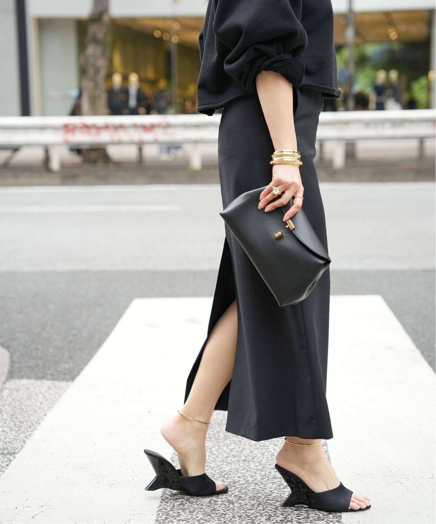 LOULOU DE SAISON/ルル デ セゾン】CARA STRAIGHT MAXI SKIR（ロング