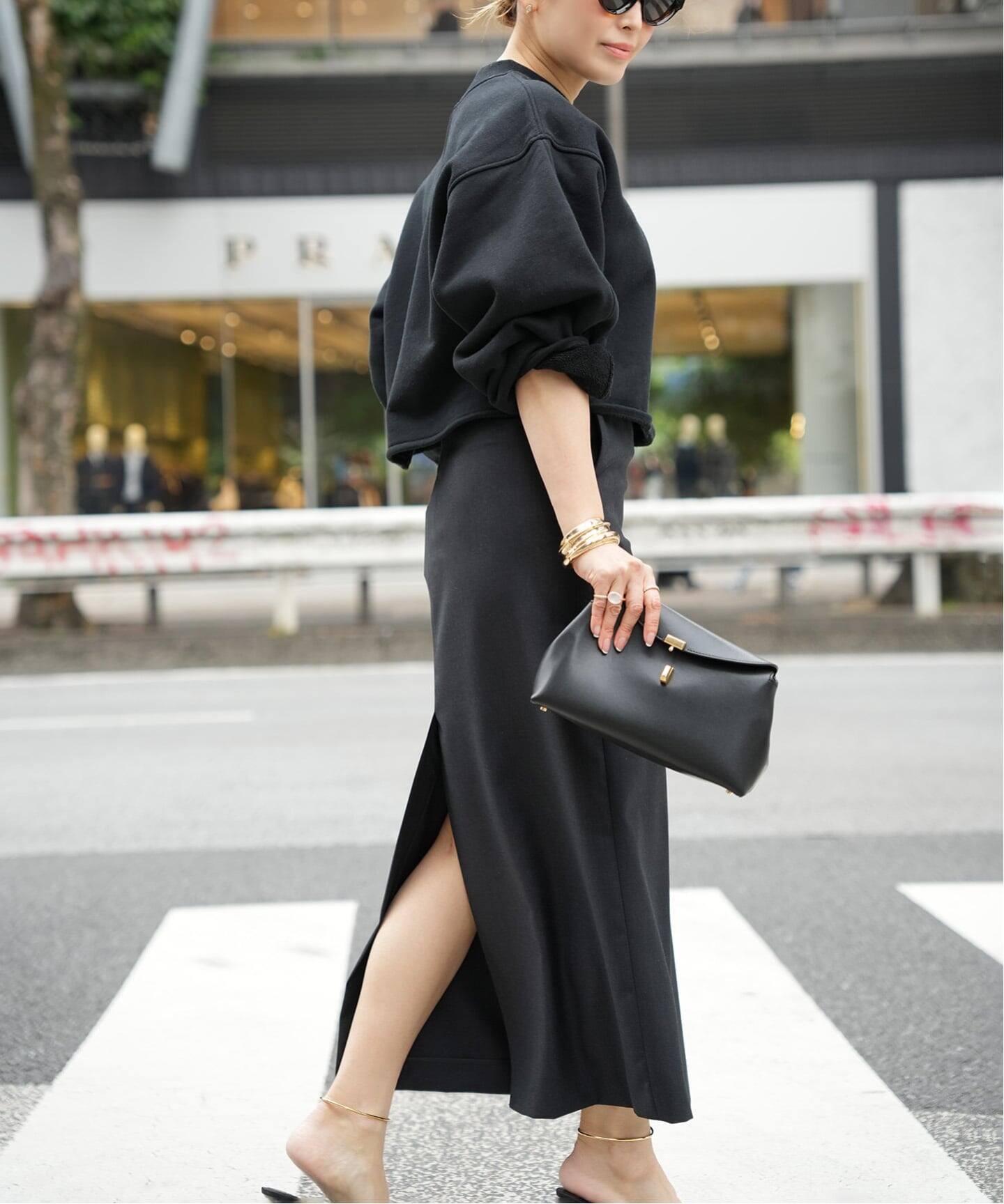 LOULOU DE SAISON/ルル デ セゾン】CARA STRAIGHT MAXI SKIR（ロング