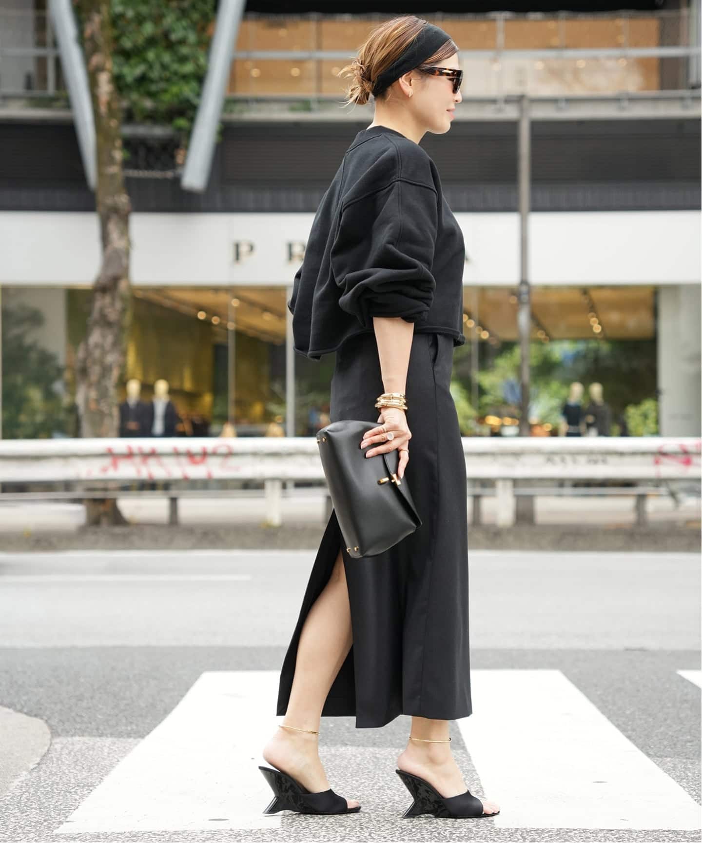 LOULOU DE SAISON/ルル デ セゾン】CARA STRAIGHT MAXI SKIR（ロング