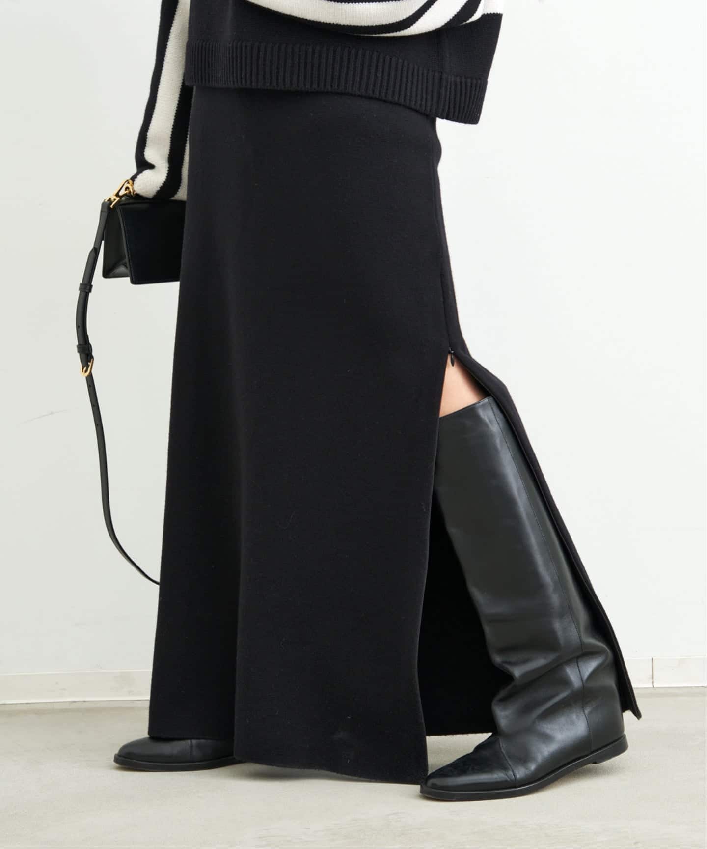 予約》【CINOH/チノ 】 SLIT SKIRT（ロング・マキシ丈スカート