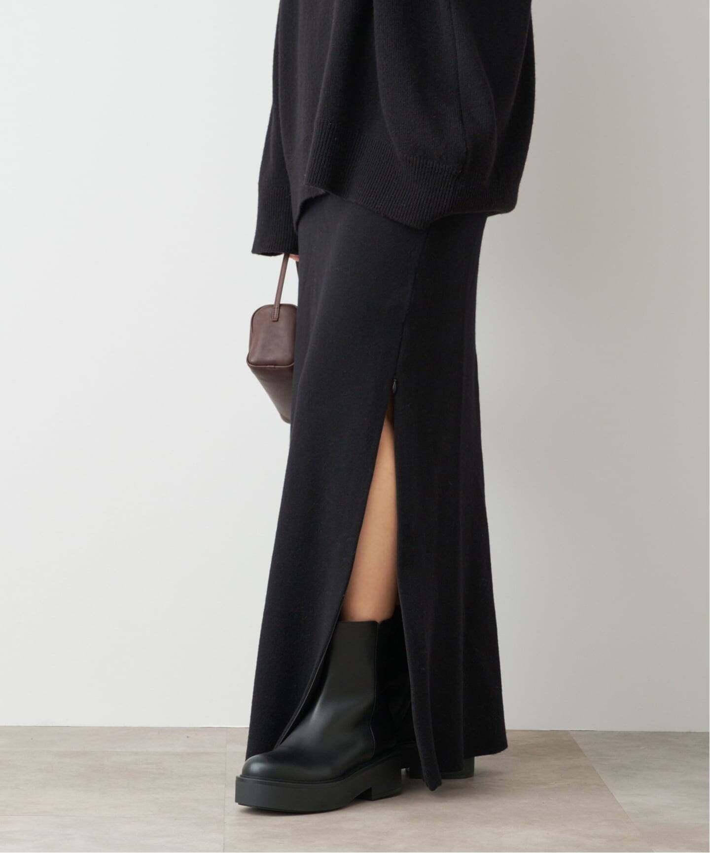 未使用　ドゥーズィエムクラス　CORTANA ロング巻きスカート　定価約6万 CINOH/チノ 】 SLIT SKIRT（ロング・マキシ丈スカート）｜Deuxieme