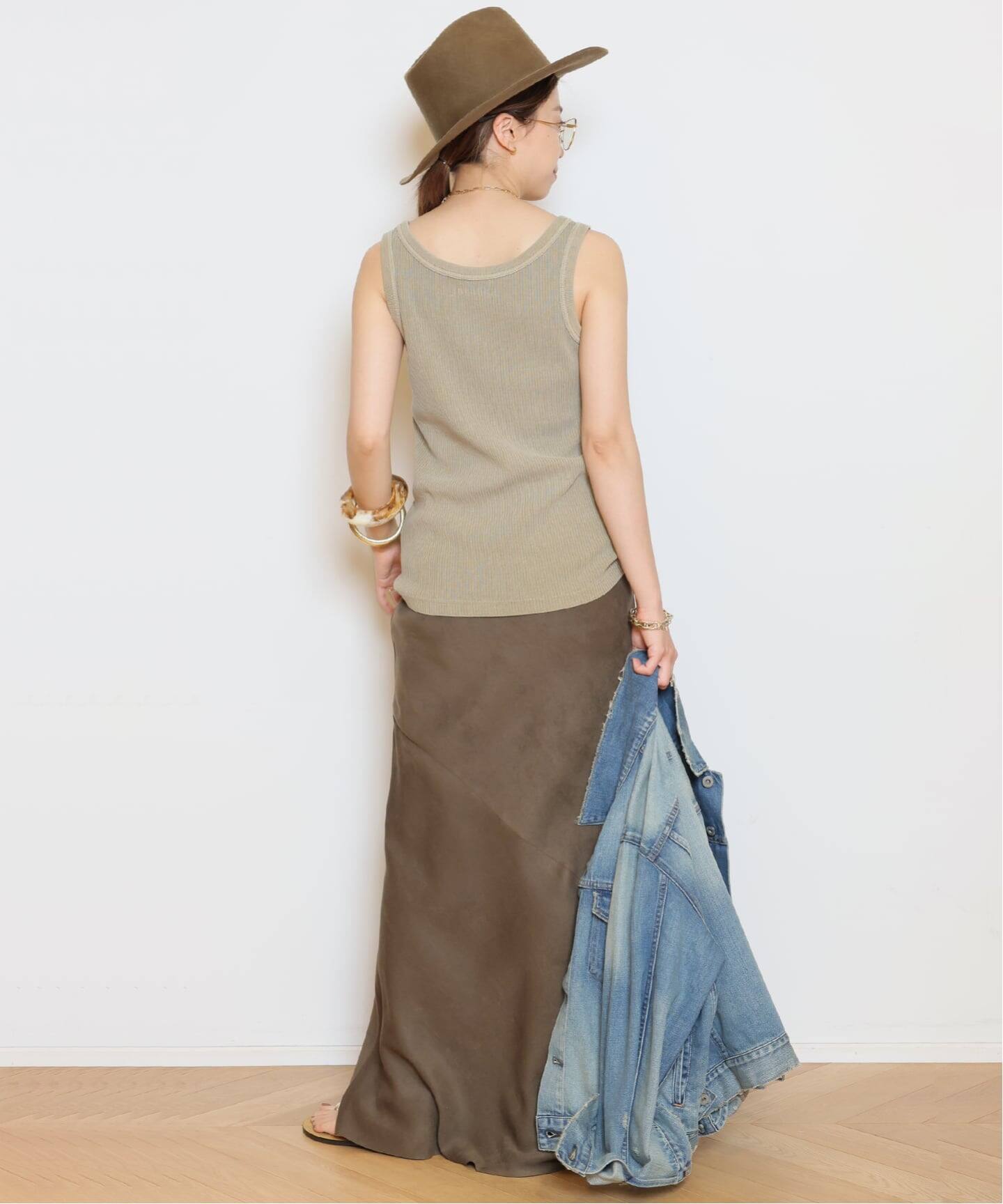 予約》【Col Pierrot/コル ピエロ】Fake suede Maxi スカート（その他