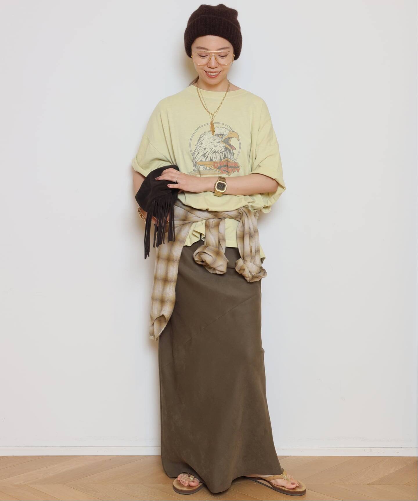 Col Pierrot/コル ピエロ】Fake suede Maxi スカート（その他スカート