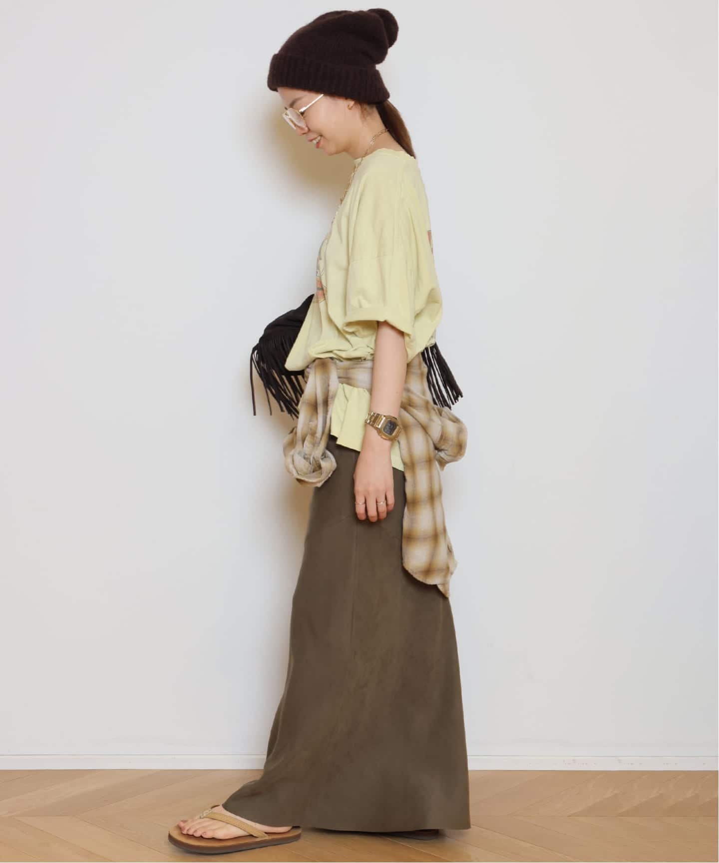 Col Pierrot/コル ピエロ】Fake suede Maxi スカート（その他スカート