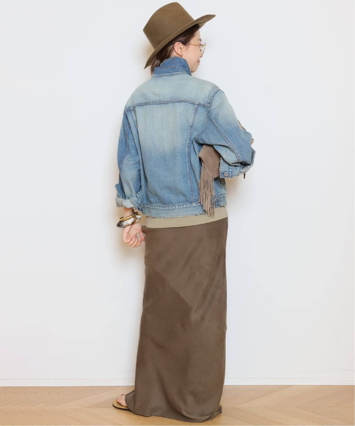 Col Pierrot/コル ピエロ】Fake suede Maxi スカート（その他スカート