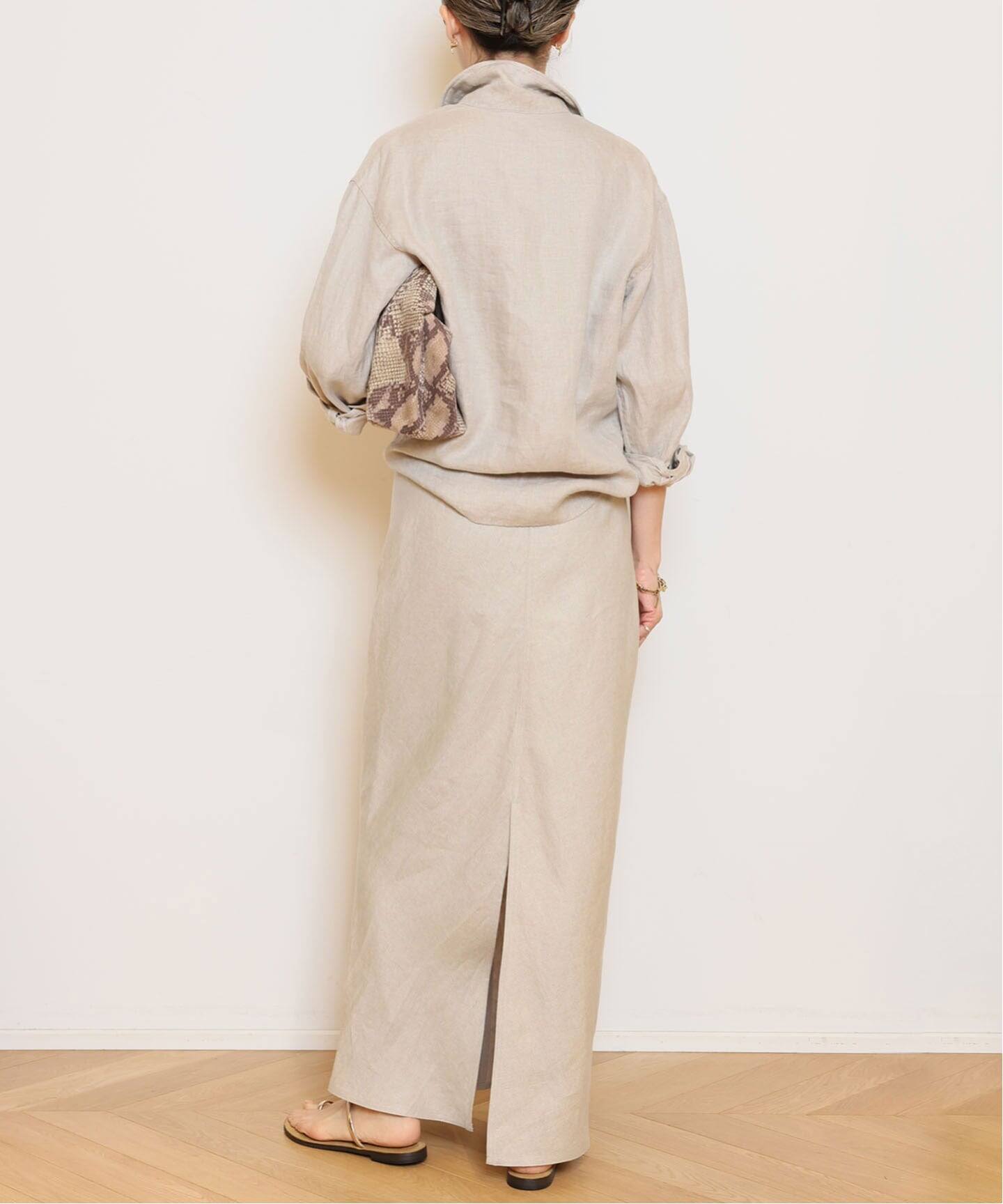 美品 24ss ミューズ MUSE OGLINEN タイトスカート 36 リネン OGLINEN タイトスカート（ロング・マキシ丈スカート）｜MUSE de
