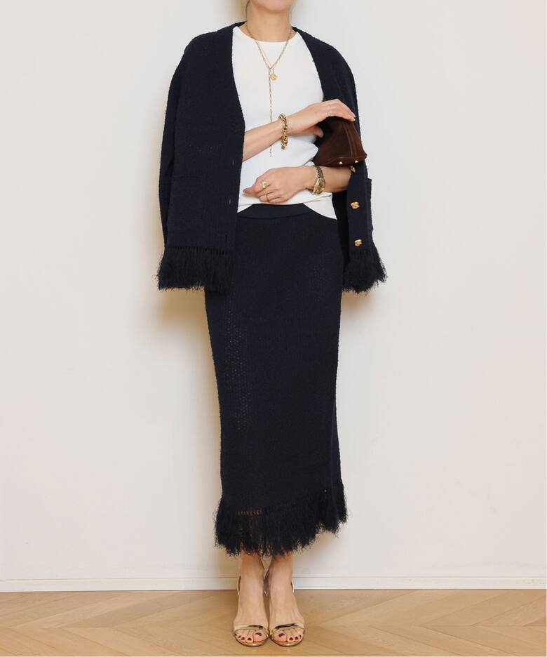 MIXTWEED KNIT スカート（ひざ丈スカート）｜MUSE de Deuxieme Classe 