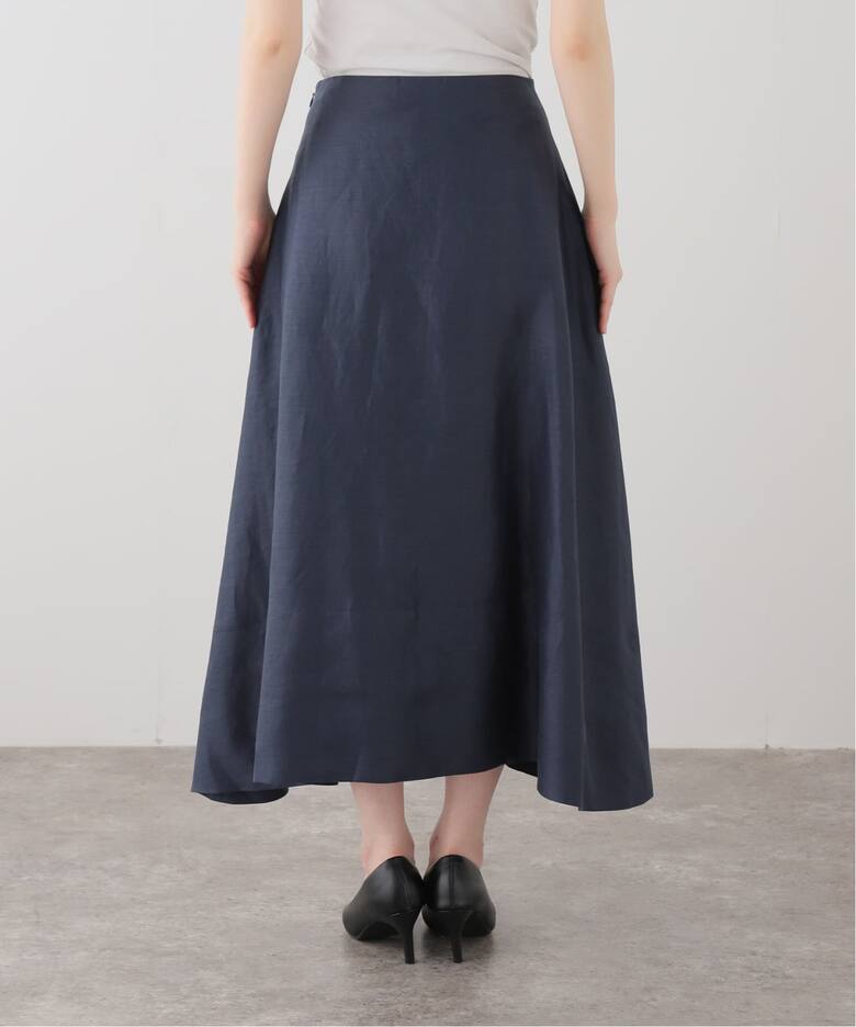 MADISONBLUE/マディソンブルー】LINEN MI-MOLLET FLARE スカート 