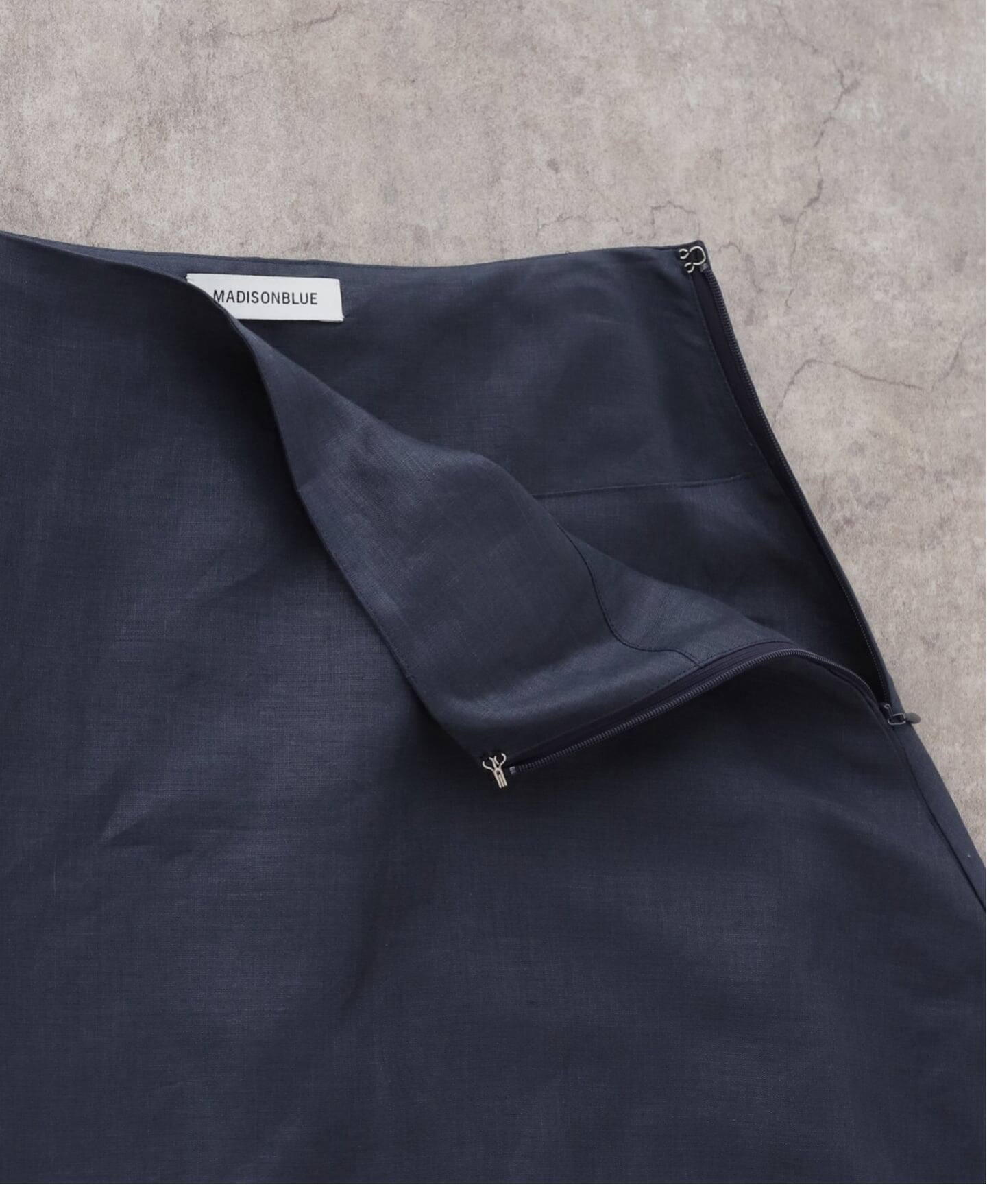 MADISONBLUE/マディソンブルー】LINEN MI-MOLLET FLARE スカート