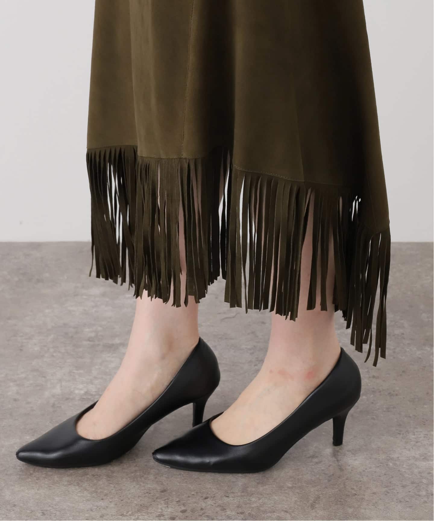 FURLING by GIANNI/ファーリングバイジャンニ】SUEDE FRINGE スカート