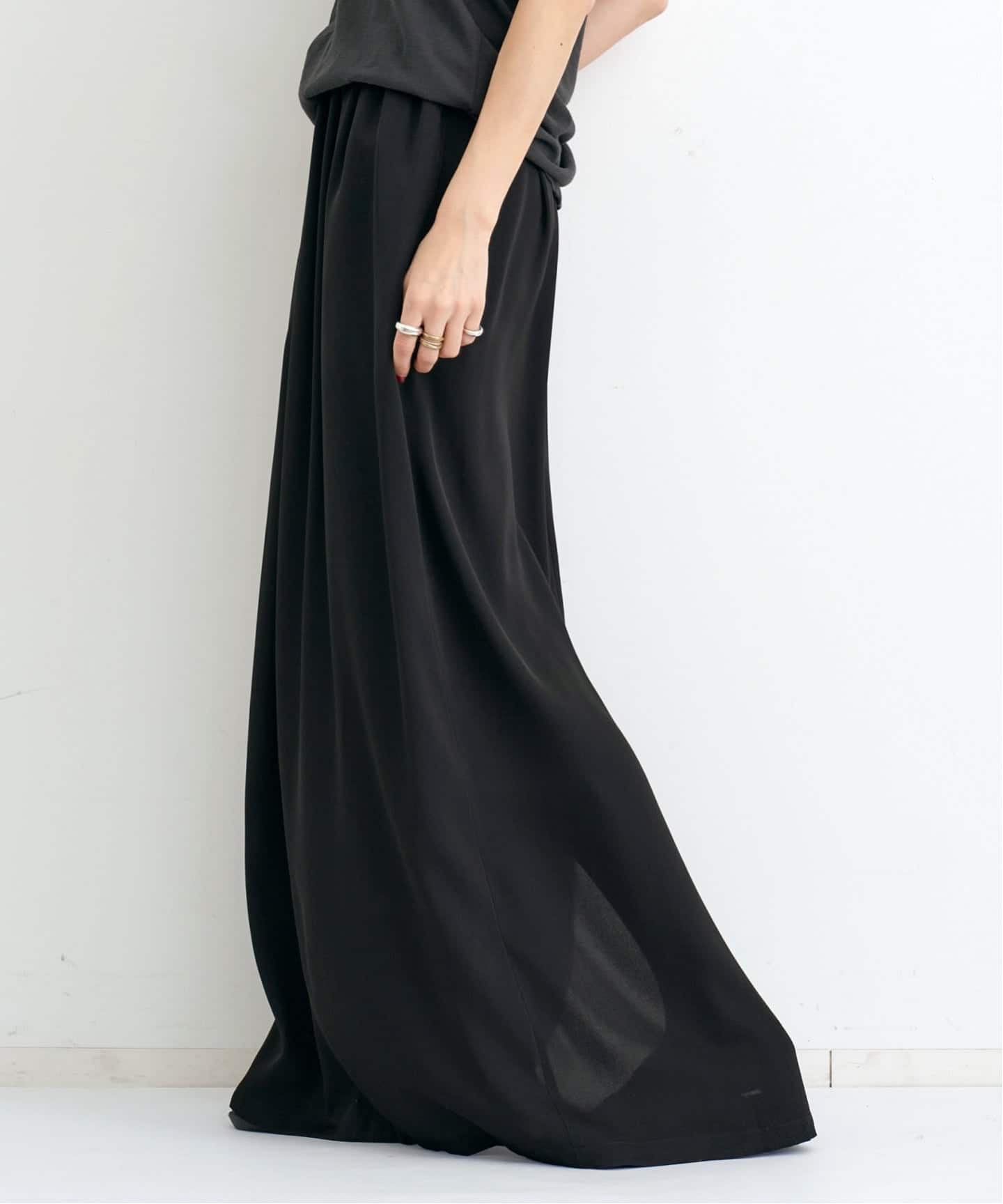 Washable Silk Skirt（ロング・マキシ丈スカート）｜L'Appartement